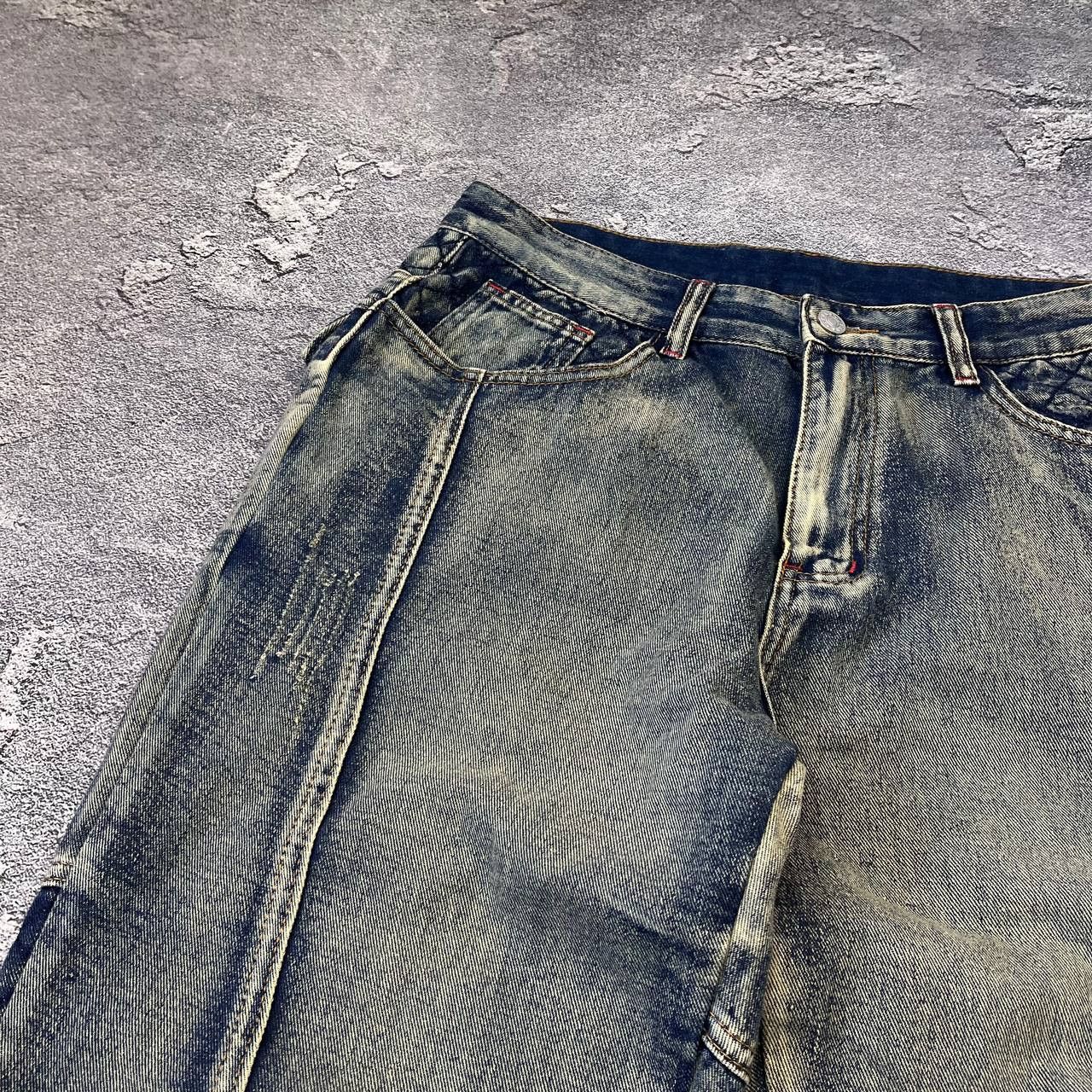 Hysteric Glamour Jeans Dirty Pants Faded Crash Denim Thrashed Y2K Distressed Size US 33 - 9 Thumbnail