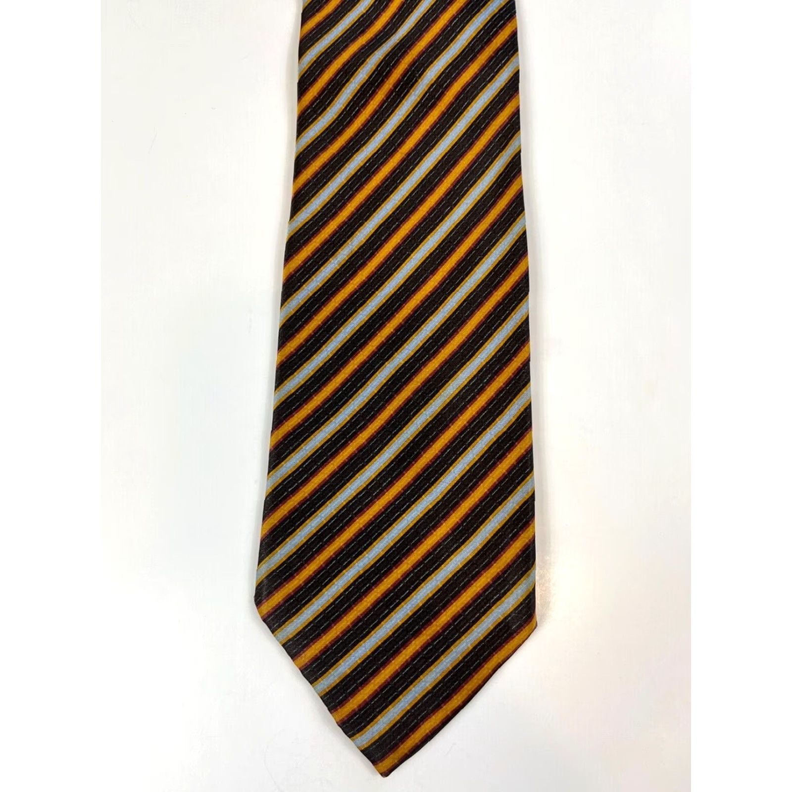 Brioni Brioni Men's Luxury Silk Tie Striped Handmade in Italy Long 63" Width 3.5" Multicolor Size ONE SIZE - 4 Thumbnail