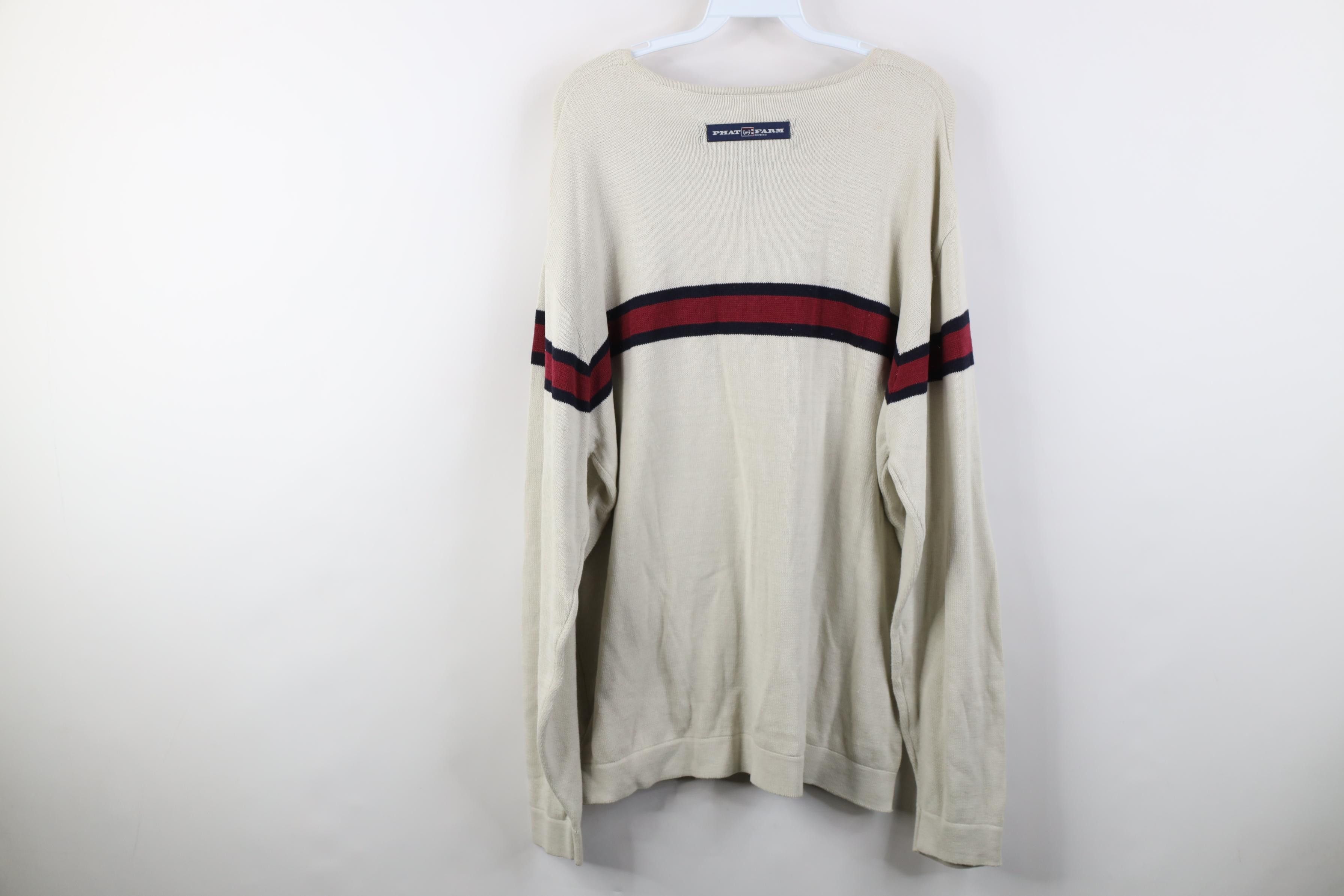 Phat Farm Deadstock Vintage 90s Y2K Phat Farm Script Marled Sweater Size US XL / EU 56 / 4 - 12 Thumbnail