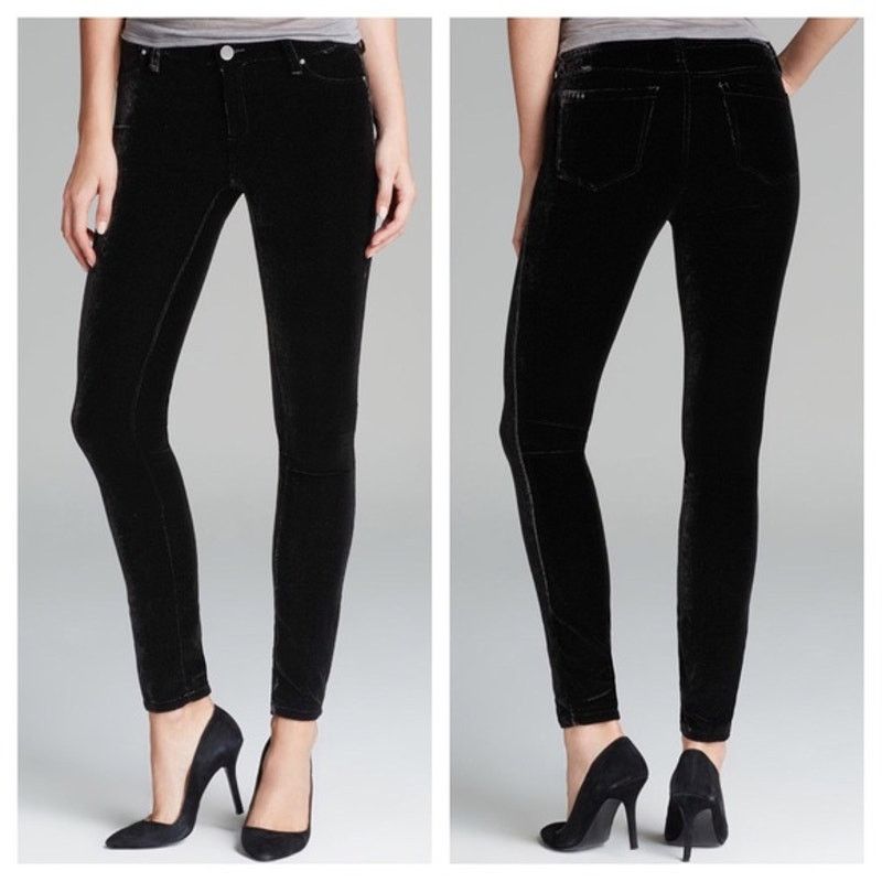 BLANKNYC NWT BLANK NYC BLACK VELVET SKINNY "SPRAY ON" LEGGING JEANS Size 27" / US 4 / IT 40 - 7 Thumbnail