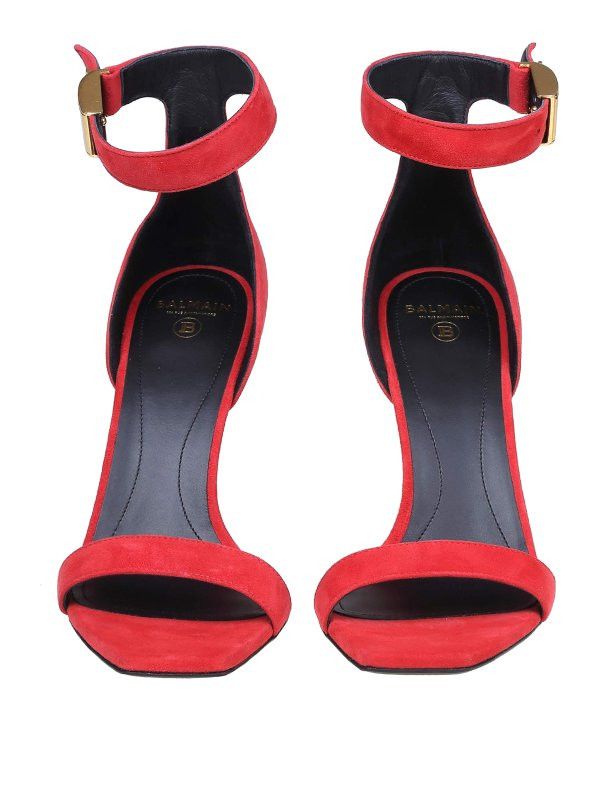 Balmain o1y0625 Spike Heel Sandals in Red Size US 11 / IT 41 - 4 Thumbnail