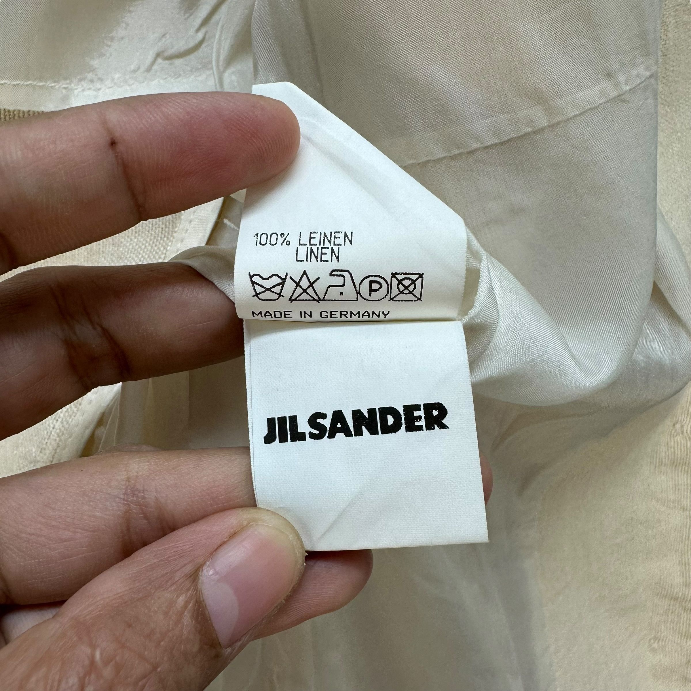 Jil Sander JIL SANDER Made in Germany Linen Coat Jacket #A18-0427 Size XS / US 0-2 / IT 36-38 - 9 Thumbnail