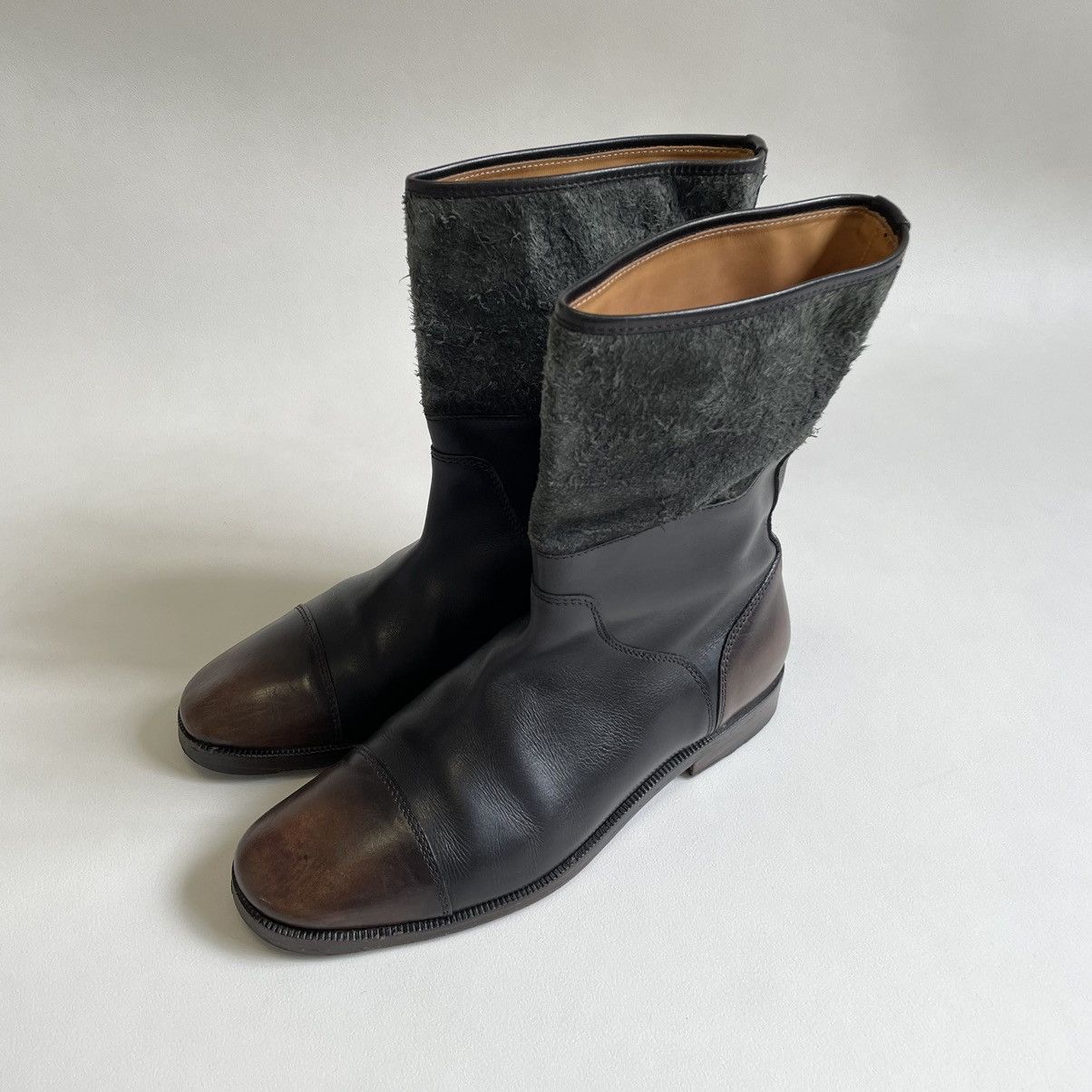 Maison Margiela Burnished Leather ‘Engineer Boots’ Size US 8 / EU 41 - 8 Thumbnail
