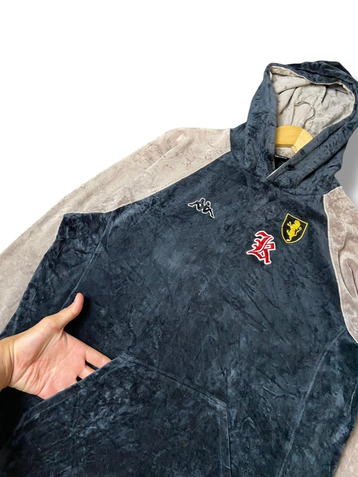 Kappa Kappa Brand Velvet Hoodies (146) Size US L / EU 52-54 / 3 - 5 Thumbnail