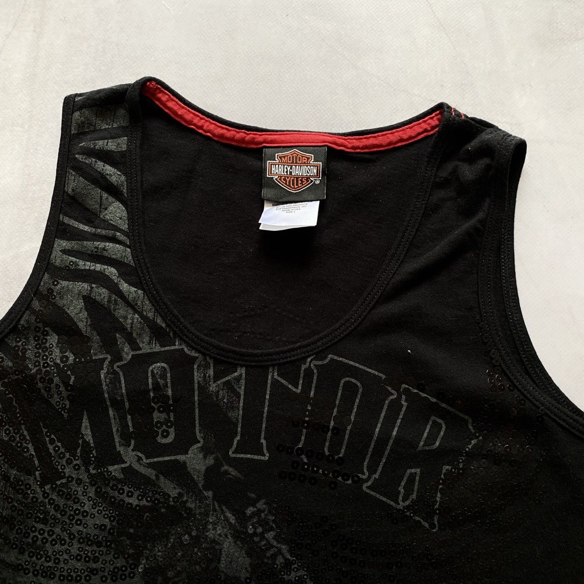 Ed Hardy × Harley Davidson Y2K Harley Davidson Rhinestone Eagle Big Logo Tank Top Tee Size US L / EU 52-54 / 3 - 5 Thumbnail