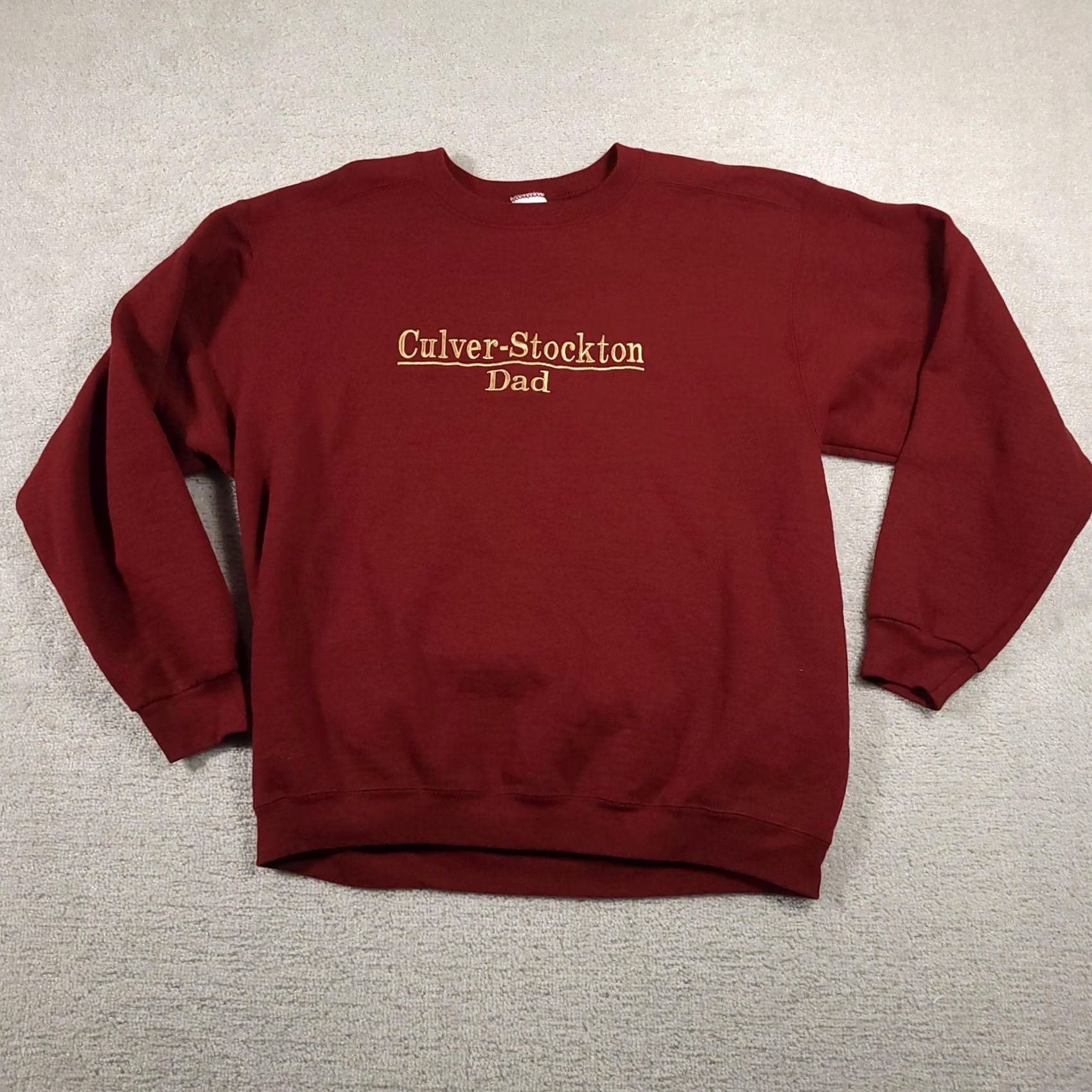 Wilson Culver-Stockton Dad Sweatshirt Mens XL Maroon Wilson Crewneck College Pullover Size US XL / EU 56 / 4 - 2 Thumbnail