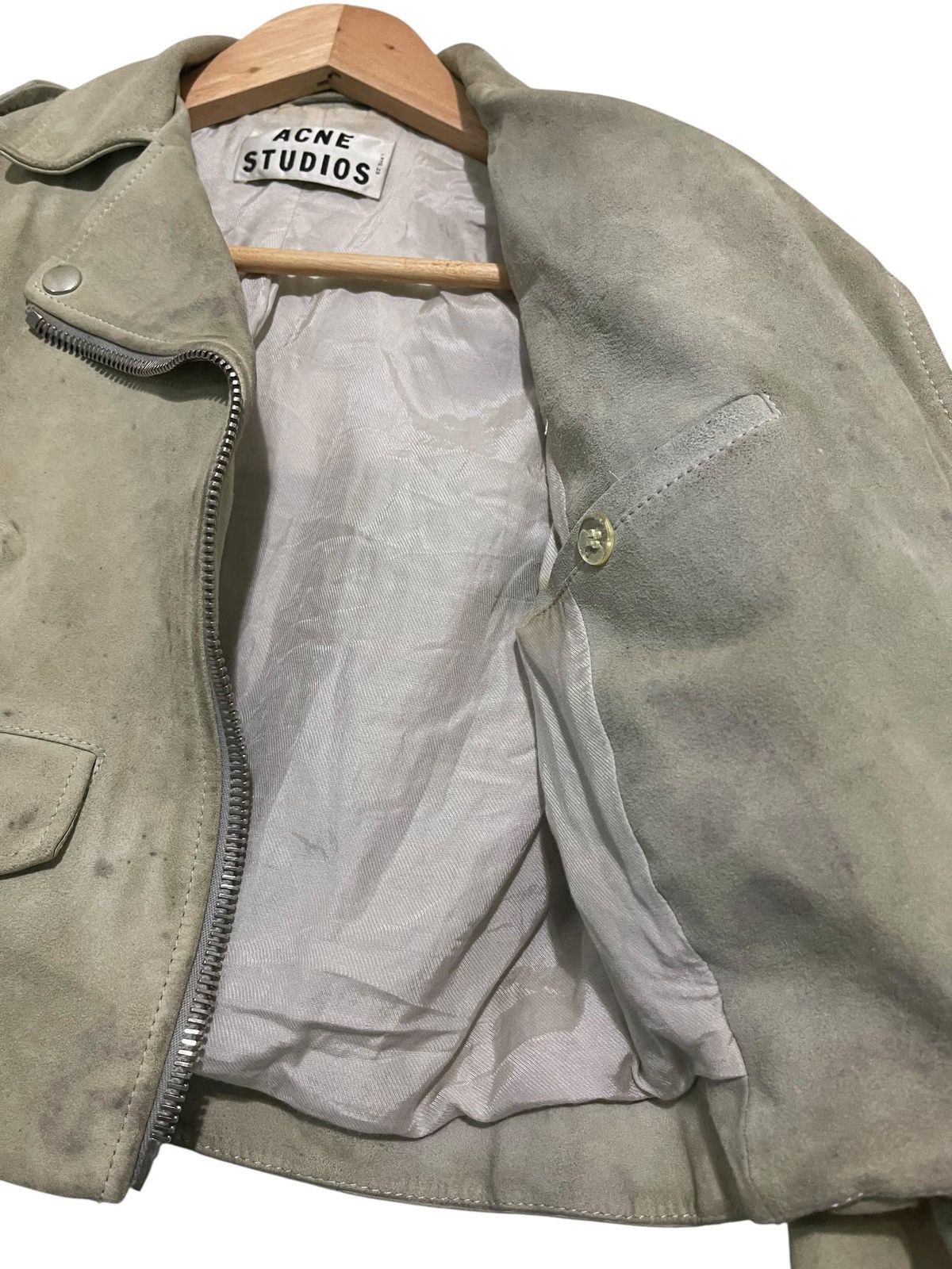 Acne Studios ACNE STUDIOS Suede Biker Jacket Size US S / EU 44-46 / 1 - 7 Thumbnail