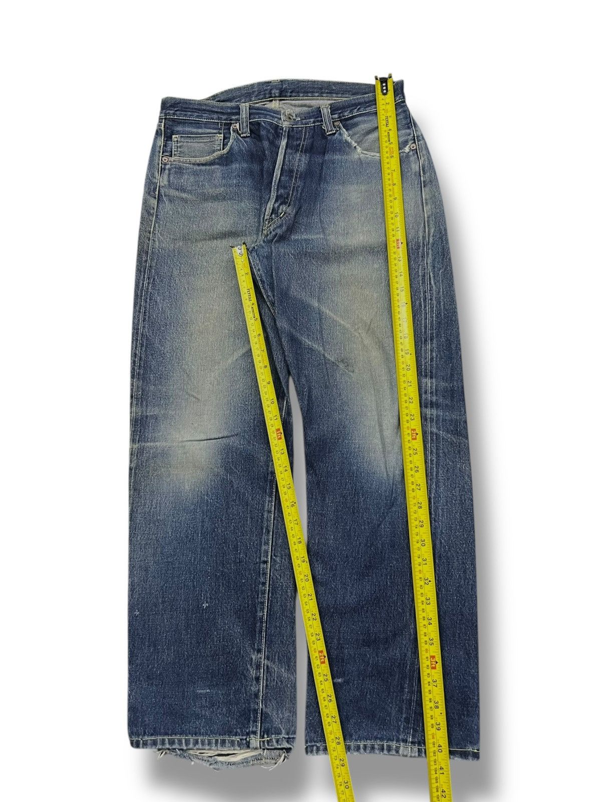 Japanese Brand Baggy Vintage Racy Blue & Co Selvedge Denim Japan Size US 33 - 16 Thumbnail