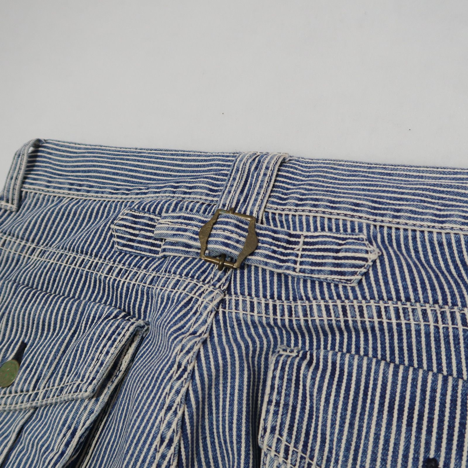 Oshkosh Vintage 70s Oshkosh Hickory Fatigue Cargo Pants Denim Size US 31 - 4 Thumbnail