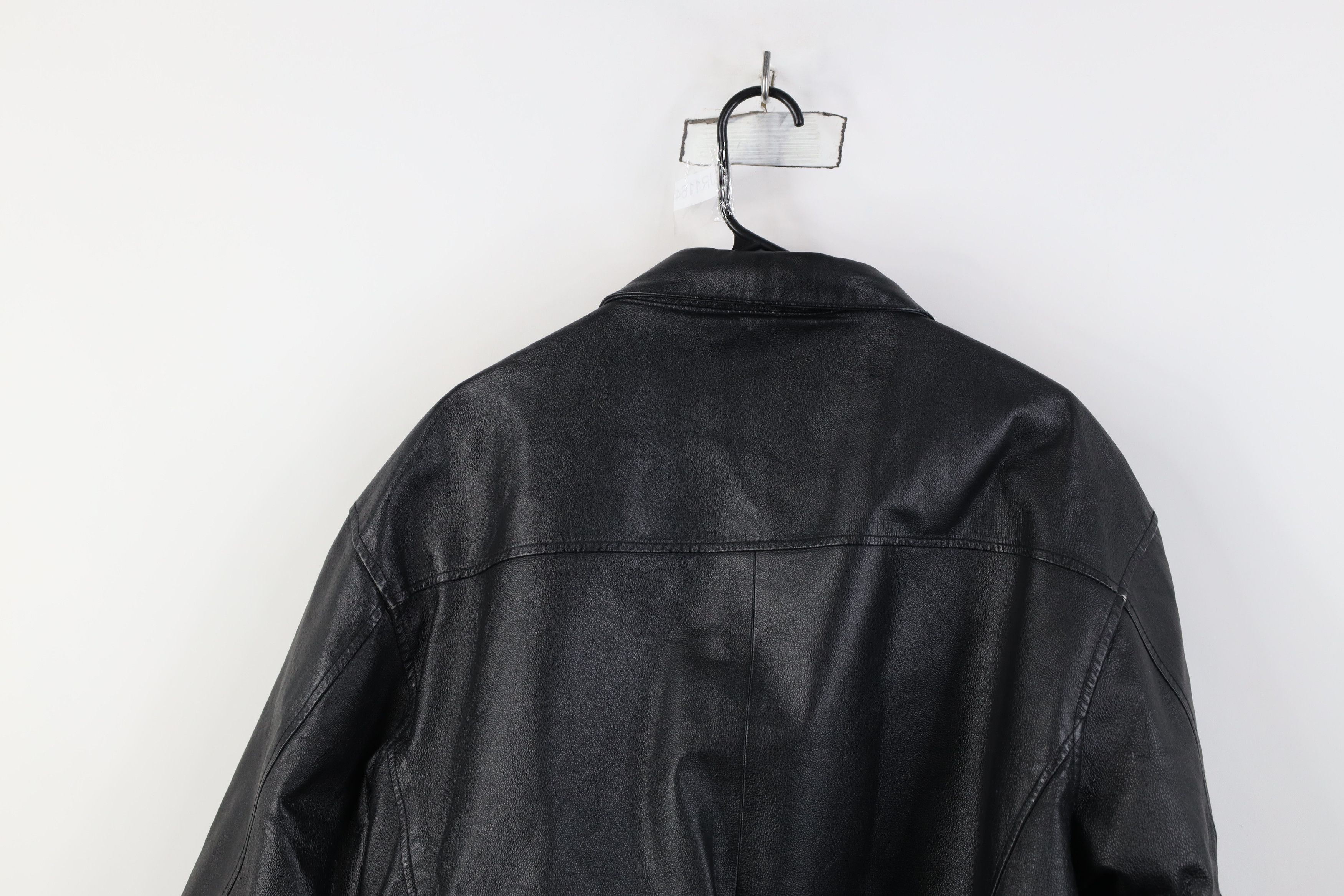 Vintage Vintage 90s Streetwear Force Leather Flight Bomber Jacket Size US XL / EU 56 / 4 - 14 Thumbnail
