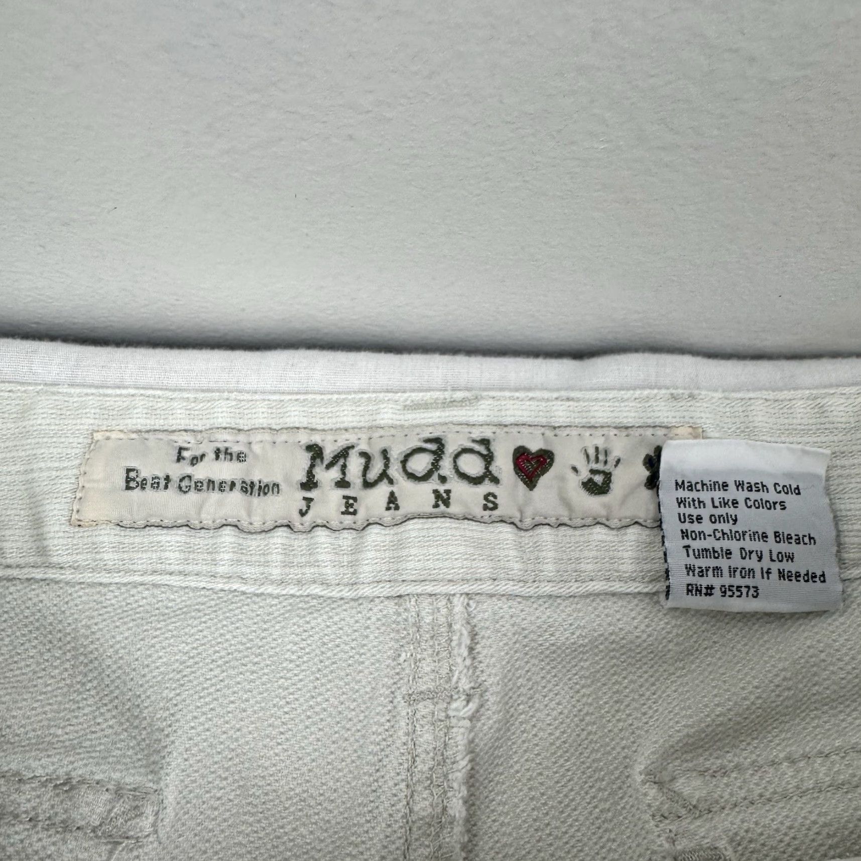 Vintage VINTAGE Mudd Bootcut Pants Womens 13 White Hippie Y2K Grunge Size 34" / US 12 / IT 48 - 5 Thumbnail