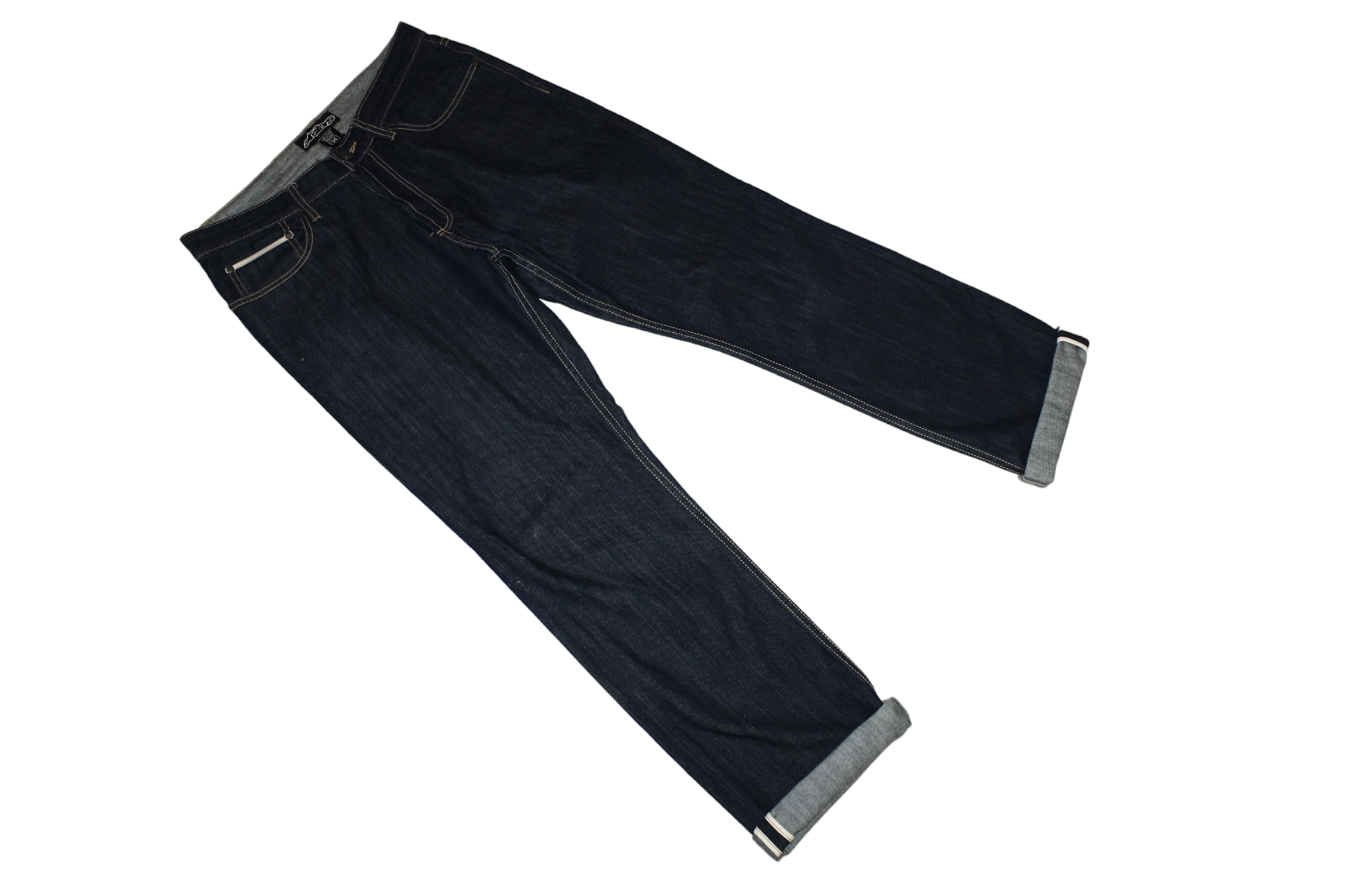 Alpinestars Vtg Alpinestars Rigid Selvedge Raw Denim Baggy Jeans Size US 34 / EU 50 - 4 Thumbnail