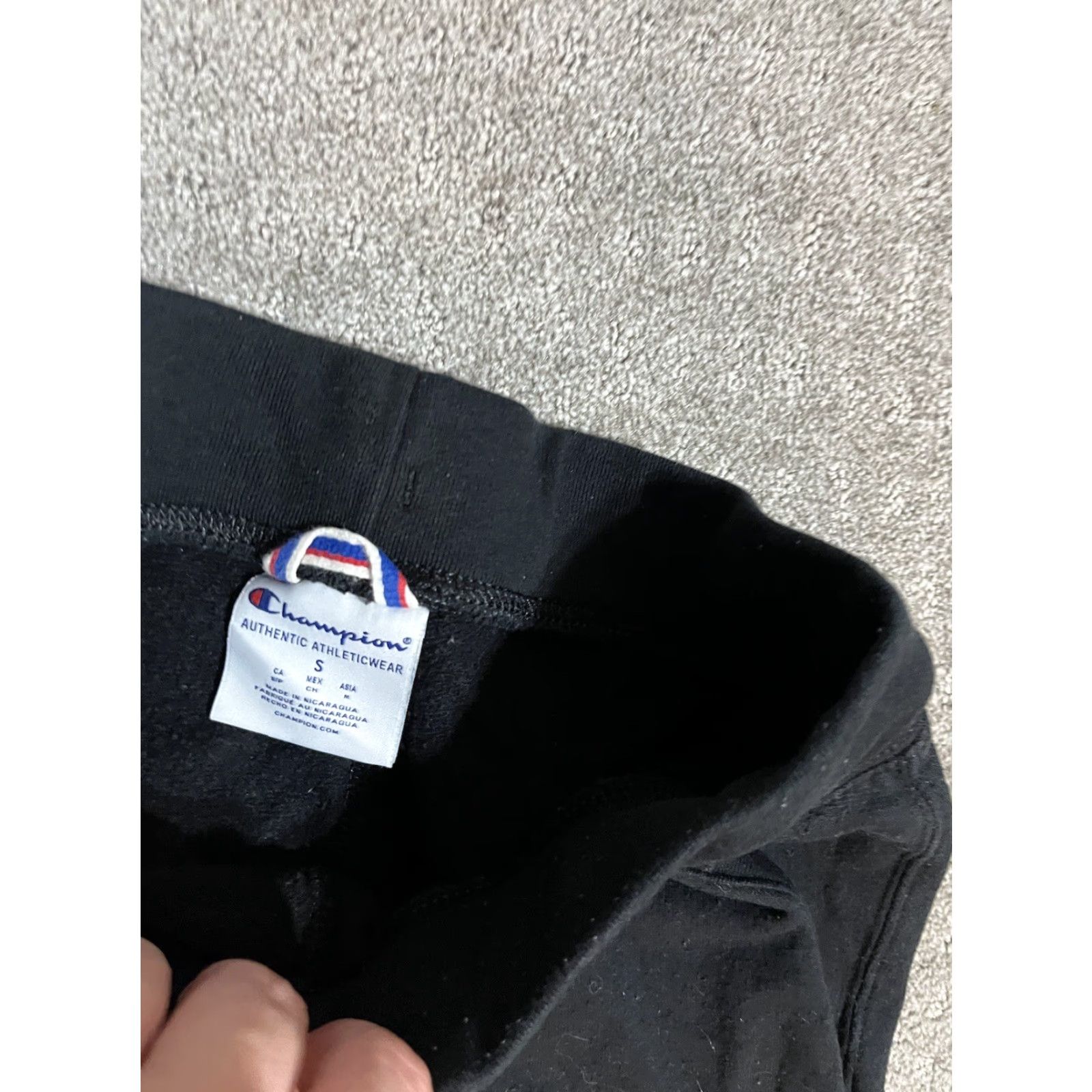 Champion Champion Sweatpants Men Size Small Black Cotton Solid Pocket Straight Size US 29 - 5 Thumbnail