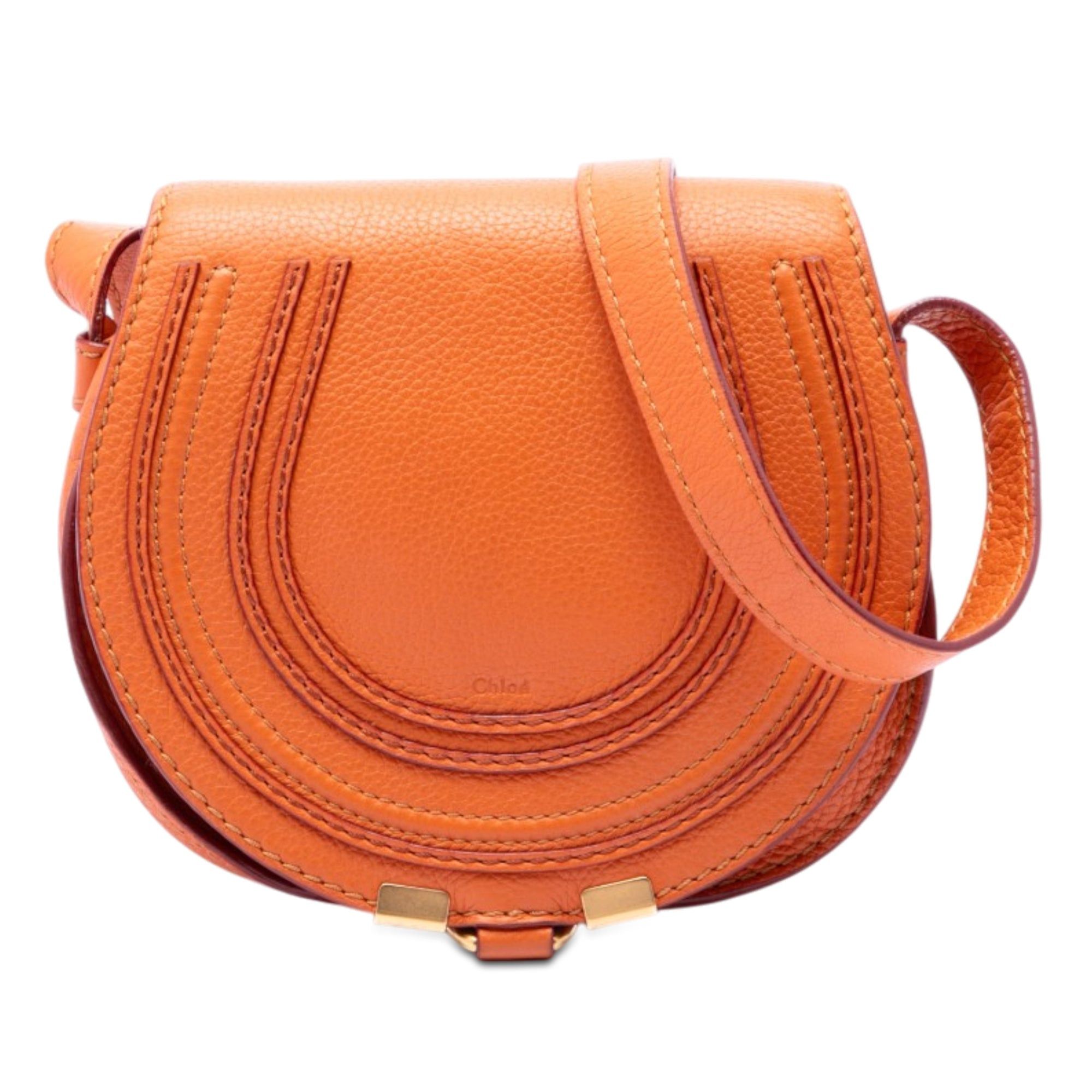 Chloe Small Grained Leather Marcie Saddle Crossbody Size ONE SIZE - 1 Thumbnail