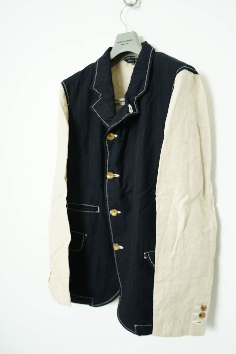 Comme des Garçons Wool Panel Long Jacket 2505-Nextarrow
