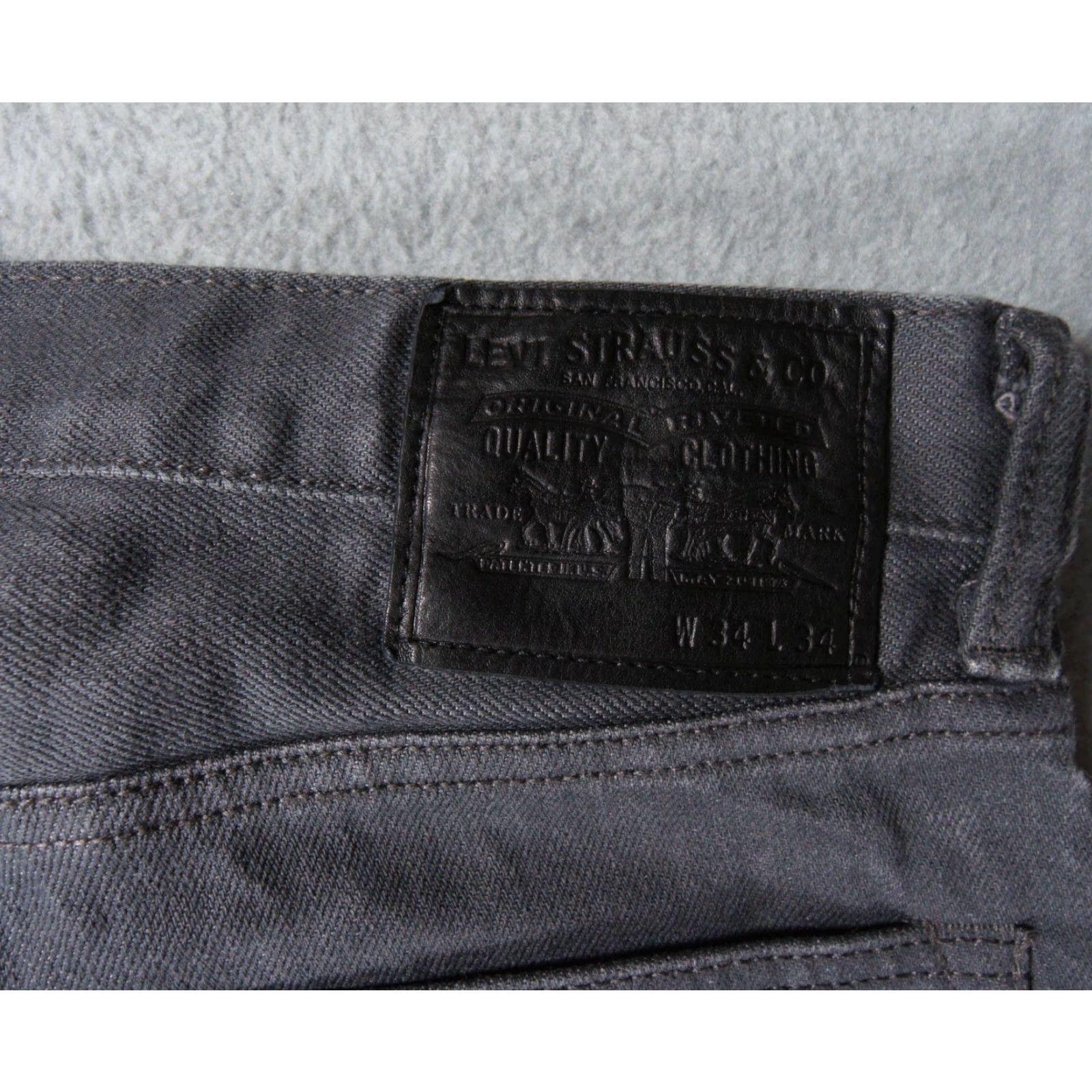 Levi's Levi's Jeans Mens 34x34 Slim Straight Cotton Denim Gray 5-Pocket Regular Rise 34in Inseam Slim Fit Casual Pants Mens Size US 34 / EU 50 - 7 Thumbnail