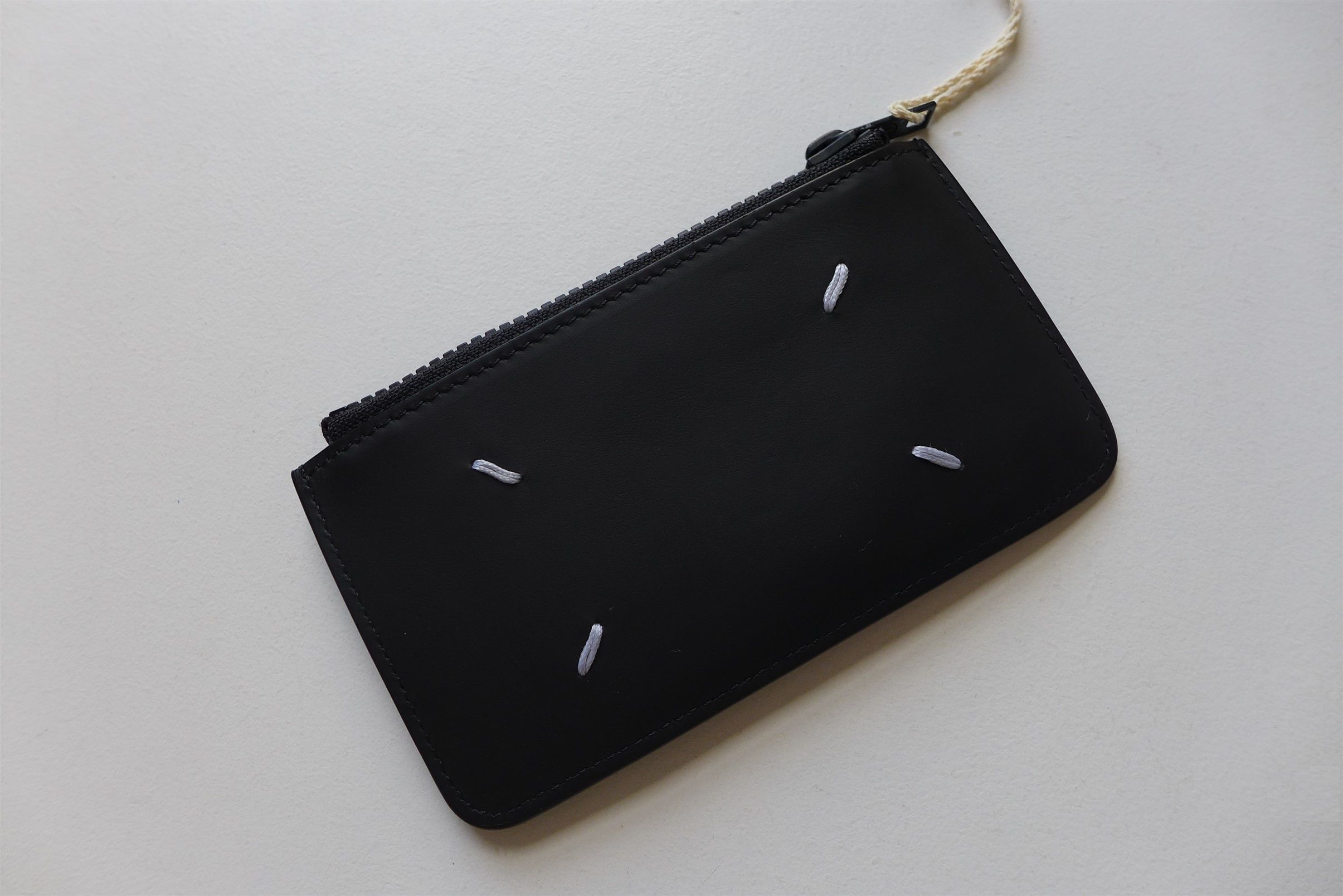 Maison Margiela Margiela Rectangular Zip Wallet - Black Calf Leather Size ONE SIZE - 2 Thumbnail