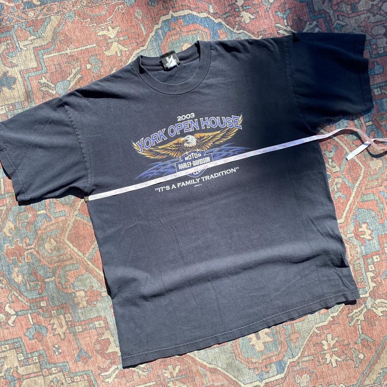 Harley Davidson Vintage 2003 Black Harley Davidson York Graphic Tee XL Size US XL / EU 56 / 4 - 1 Thumbnail