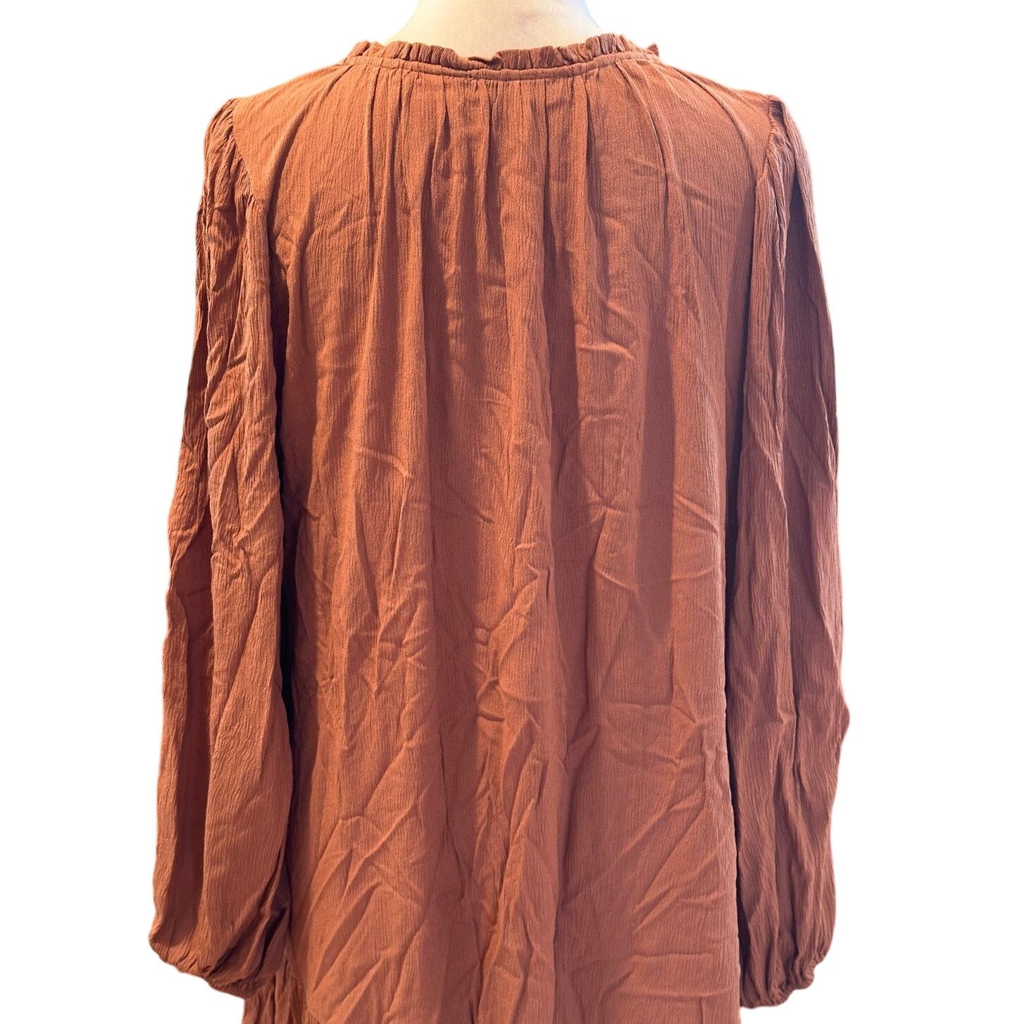 Other Wishlist Women's Brown Button Down Shirt Dress Pockets M/L Size L / US 10 / IT 46 - 6 Thumbnail