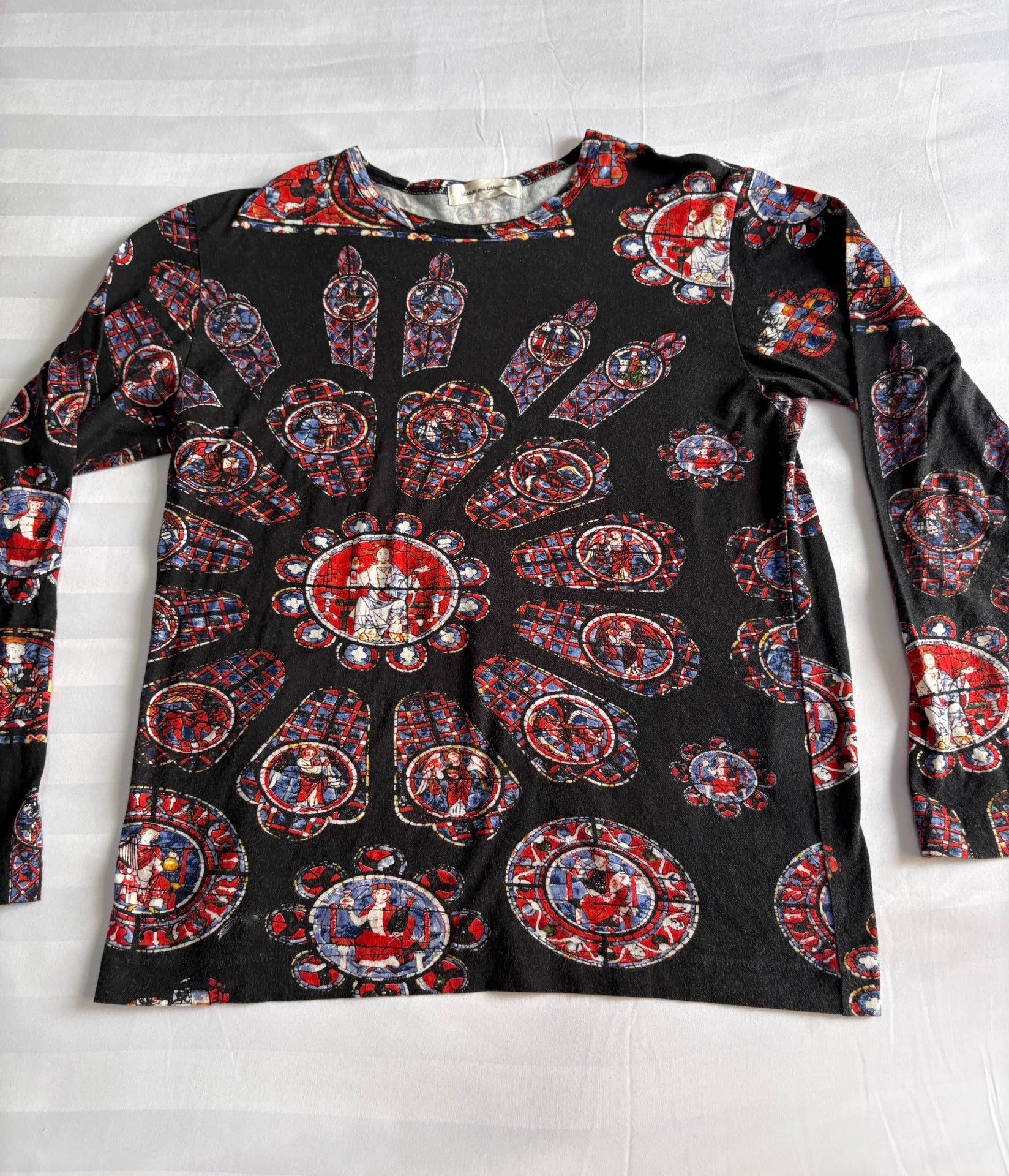 Comme des Garcons CDG 91ss Vintage Buddha Print Long Sleeve Top Size M / US 6-8 / IT 42-44 - 4 Thumbnail
