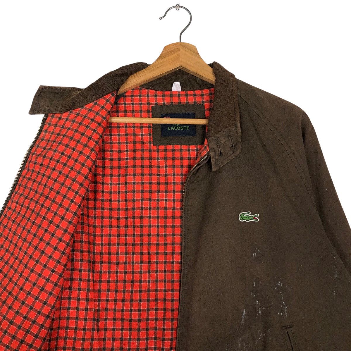 Japanese Brand 🔥Vtg Bomber Jacket Lacoste Canvas Tartan Desining Lining Size US M / EU 48-50 / 2 - 10 Thumbnail