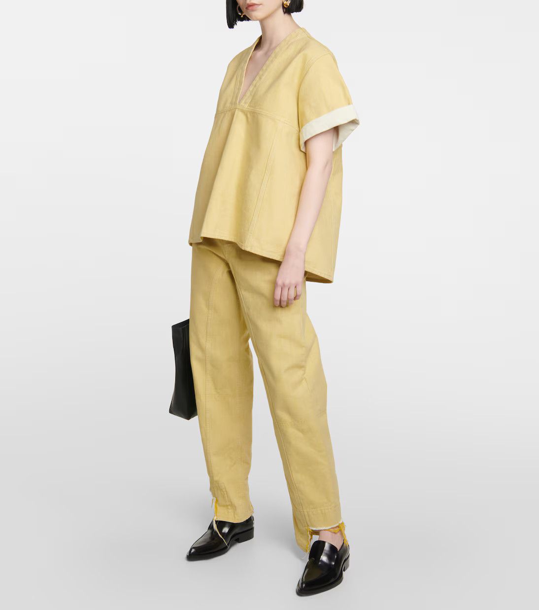 Jil Sander o1y1025 Denim Pant in Yellow Size 30" / US 8 / IT 44 - 2 Thumbnail