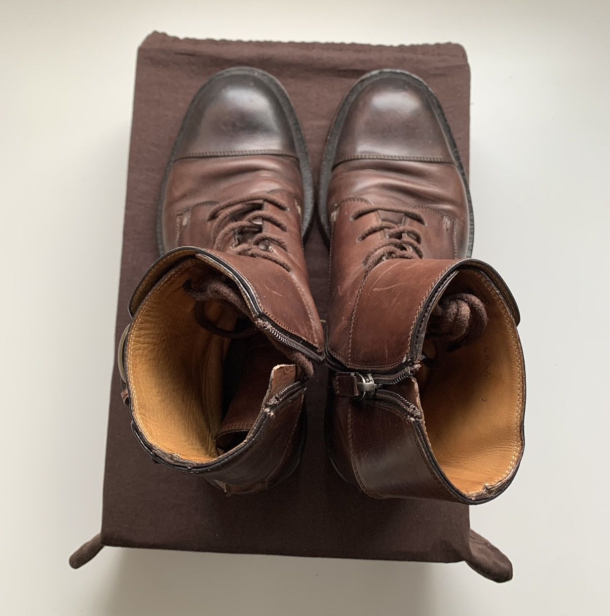 Gucci Gucci Leather Officer Buckle Boots Brown 325854 Size US 7.5 / EU 40-41 - 6 Thumbnail