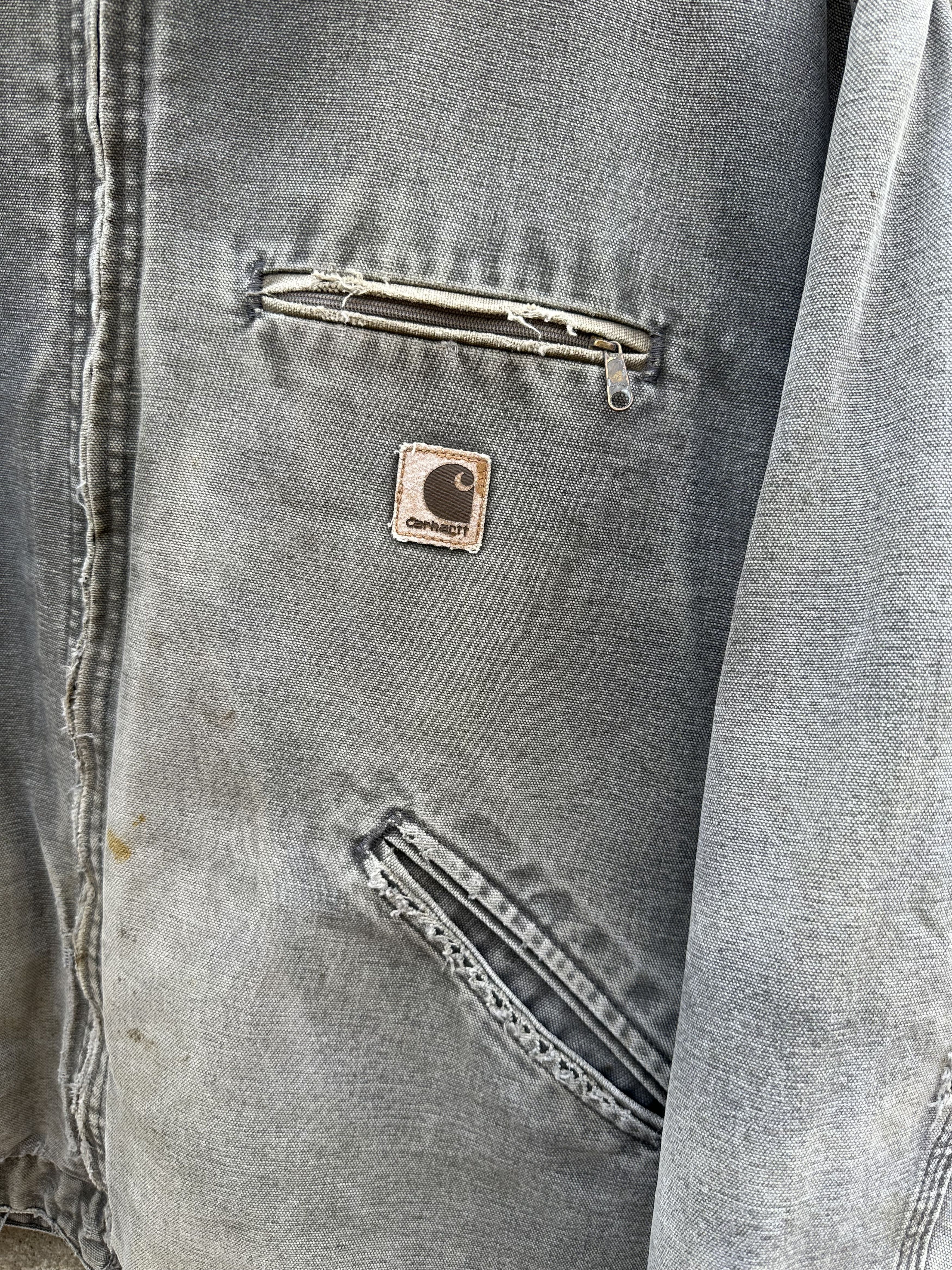 Carhartt vintage 90s Carhartt J97 PTL Detroit Jacket Thrashed & Faded Size US XL / EU 56 / 4 - 8 Thumbnail