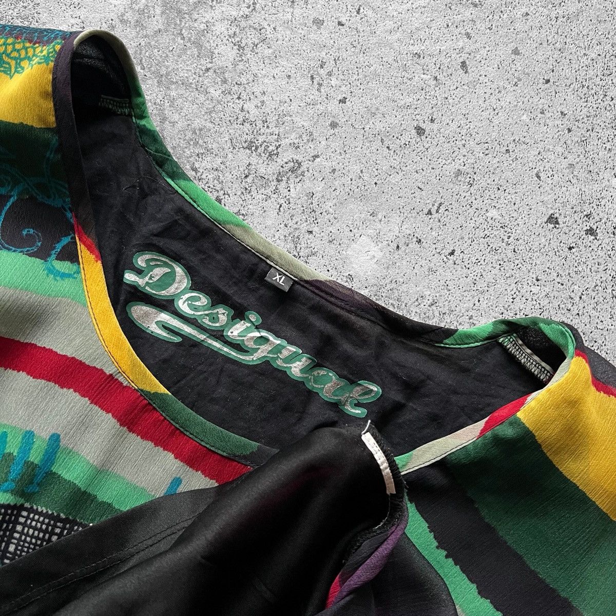 Designer × Desigual Desigual Womens Multicolor Striped Bohemian Lined Blouse Top Size XL / US 12-14 / IT 48-50 - 5 Thumbnail