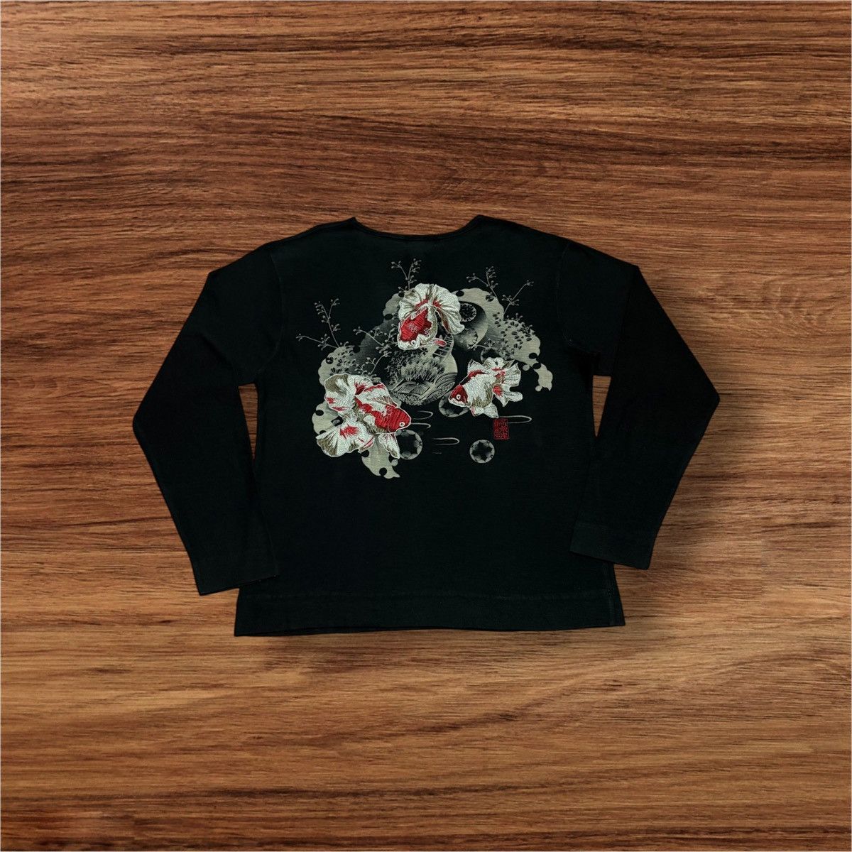 Japanese Brand Japanese Brand KARAKURI TAMASHII Embroidered Long Sleeve Tee Size US L / EU 52-54 / 3 - 1 Thumbnail