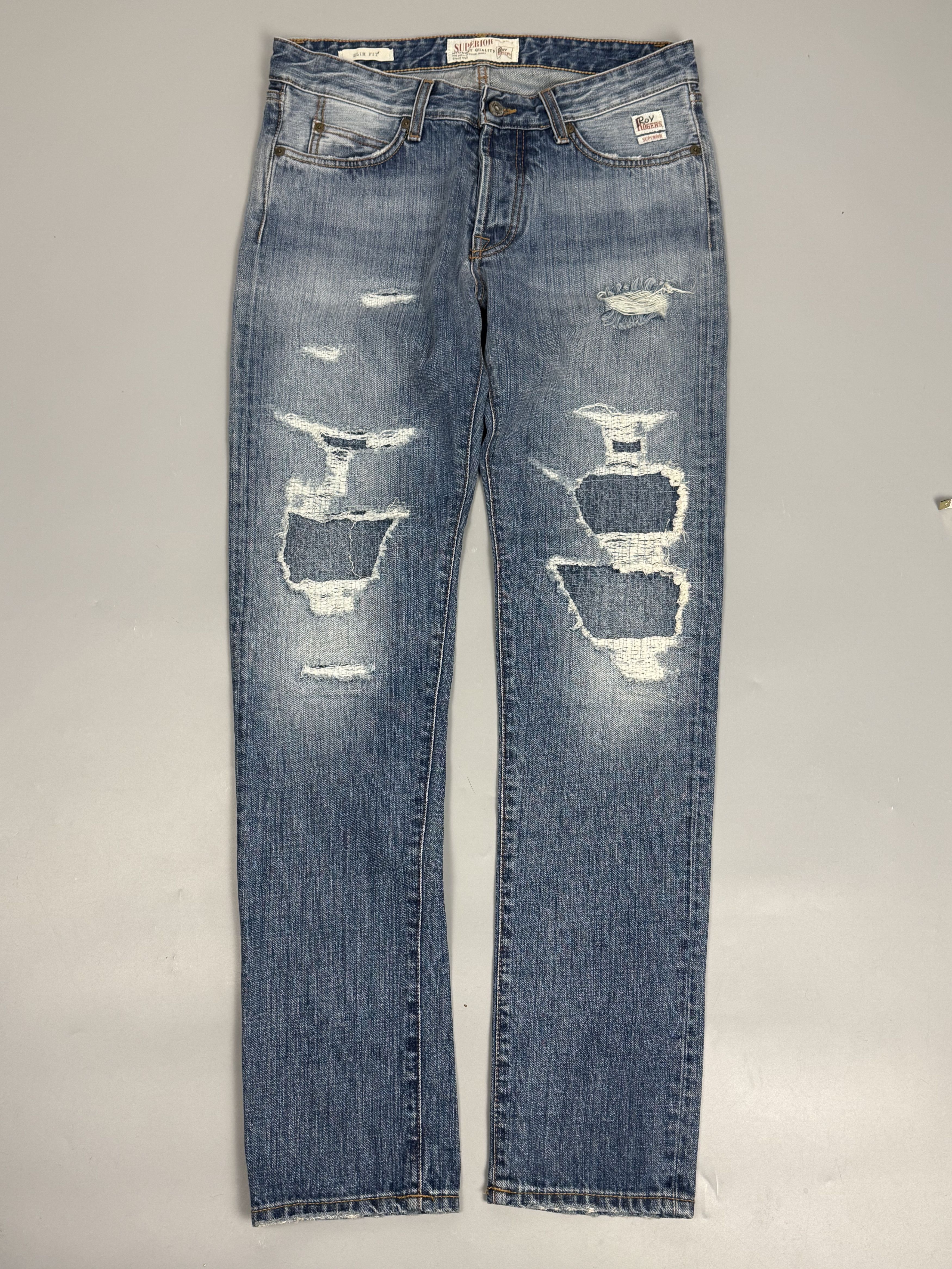 Roy Denim Vintage Roy Rogers distressed slim straight denim Size US 31 - 1 Thumbnail
