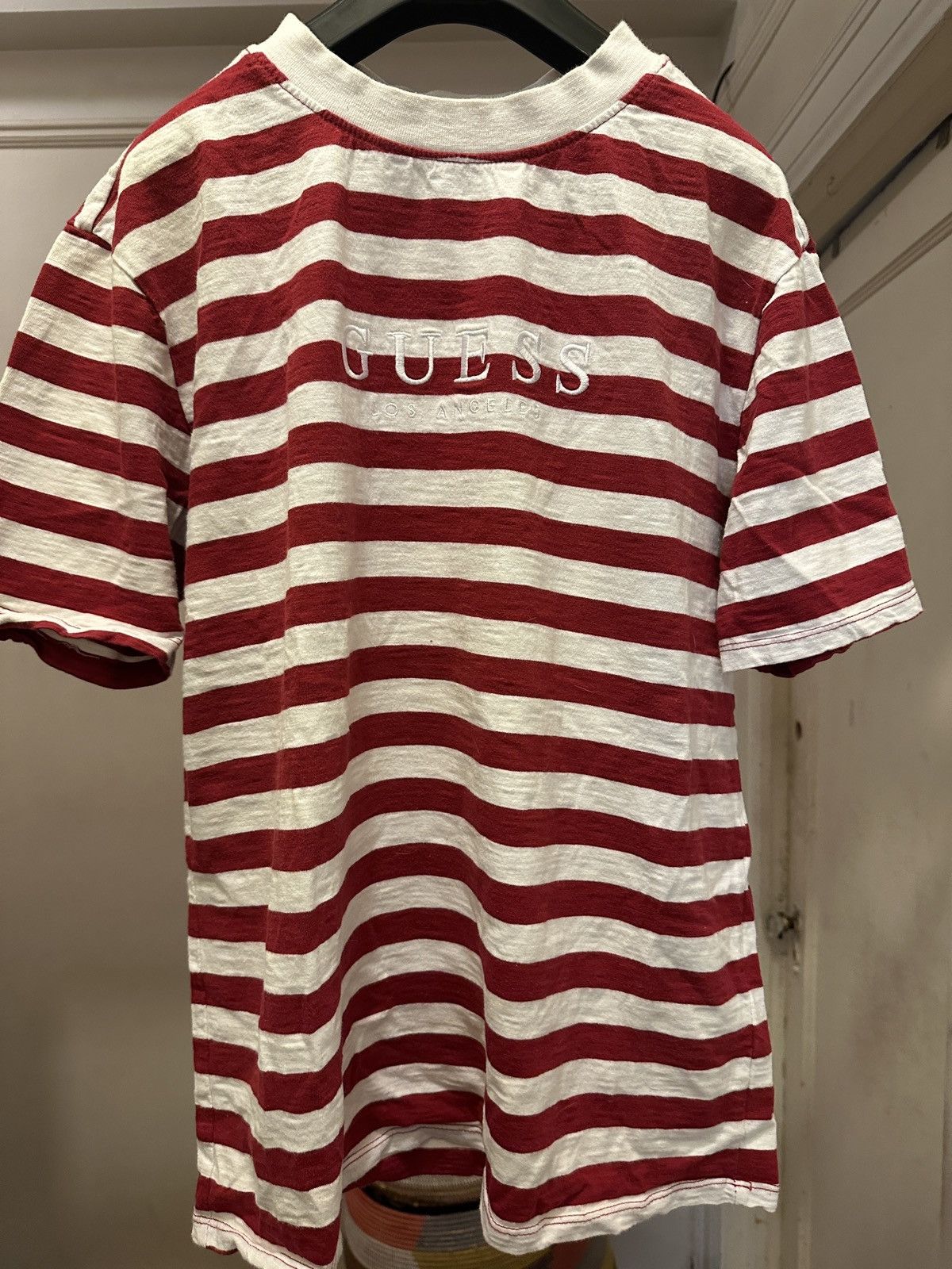 Guess Guess Original Striped Red T-shirt Size US S / EU 44-46 / 1 - 2 Thumbnail