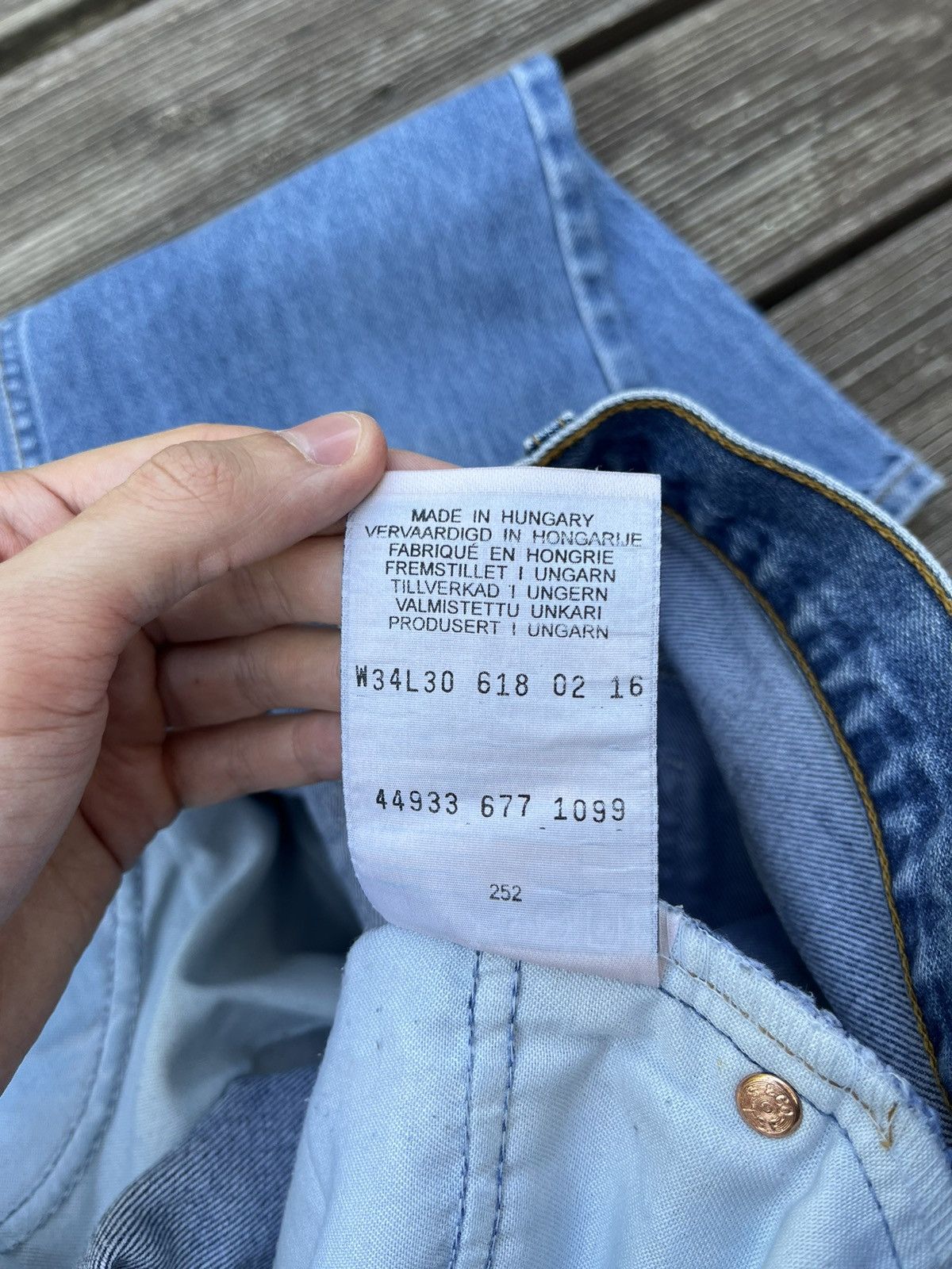 Levi's Vintage 90s Levis 618 34x30 Orange Tab Jeans Blue Pants @250 Size US 34 / EU 50 - 5 Thumbnail