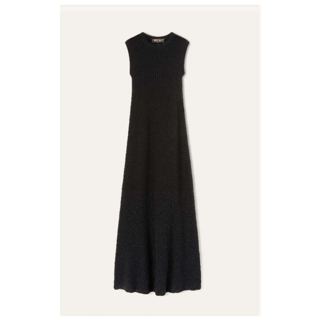 Loro Piana o1srvl11e1224 Engadin Dress in Black Size S / US 4 / IT 40 - 1 Thumbnail