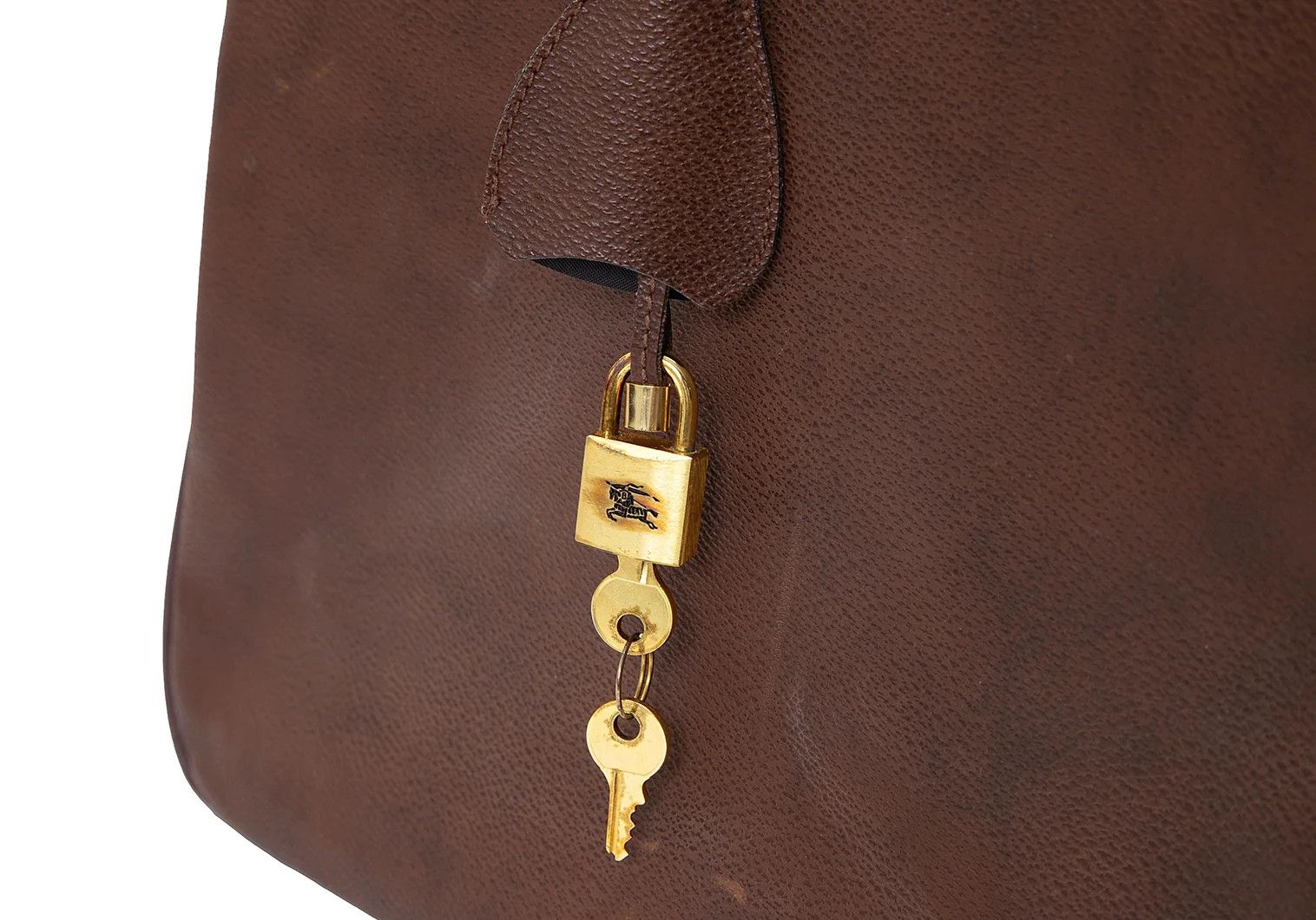 Burberry Haymarket Check Double Zip Boston Bag in Beige Size ONE SIZE - 14 Thumbnail