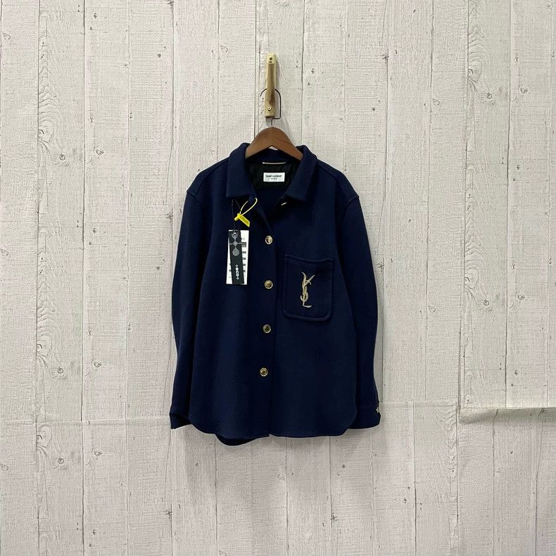 Saint Laurent Paris Saint Laurent Navy Blue Jacket 2504-Nextarrow Size S / US 4 / IT 40 - 1 Thumbnail