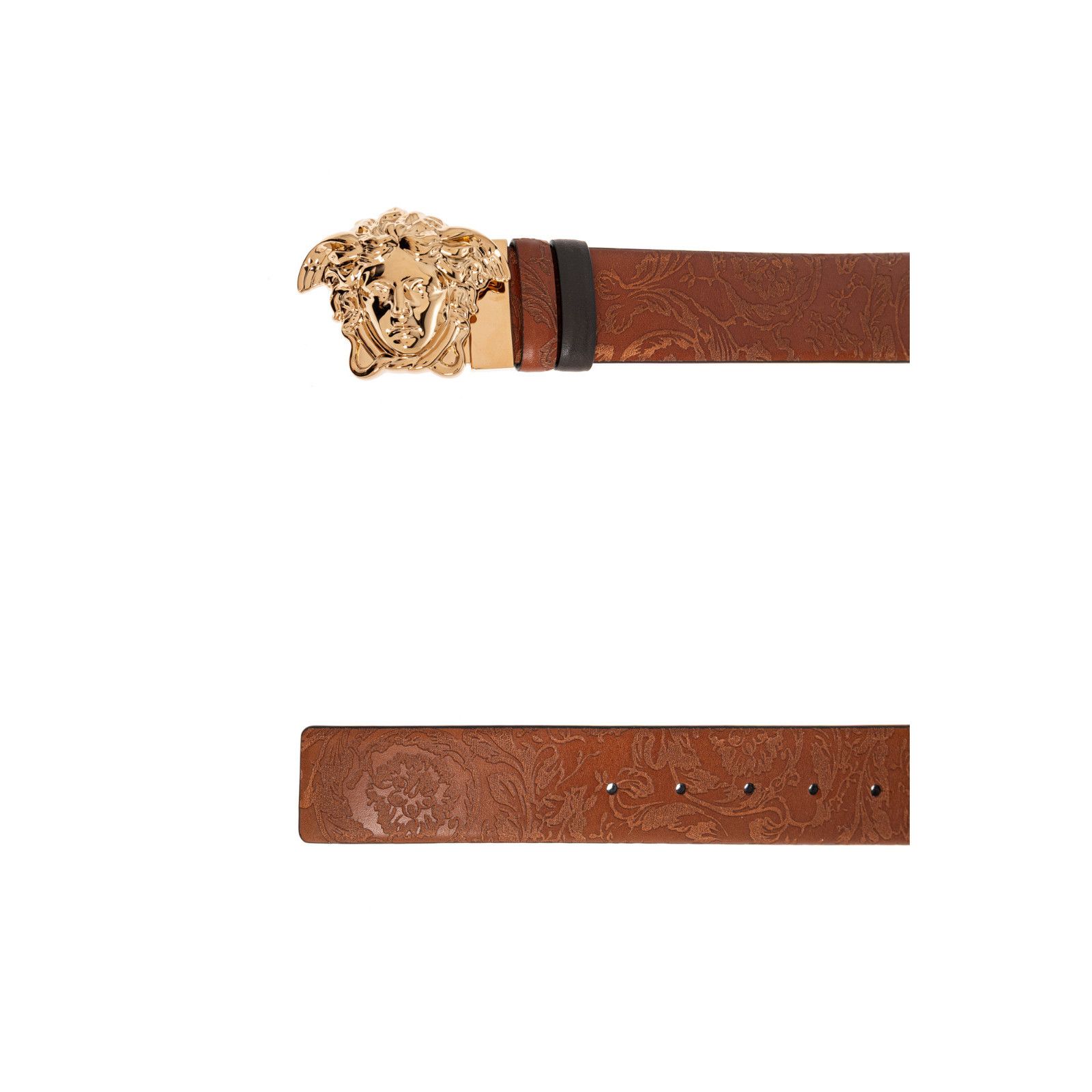 Versace VERSACE Brown Double-Sided Belt New & Authentic (Men's size: Size ONE SIZE - 3 Thumbnail