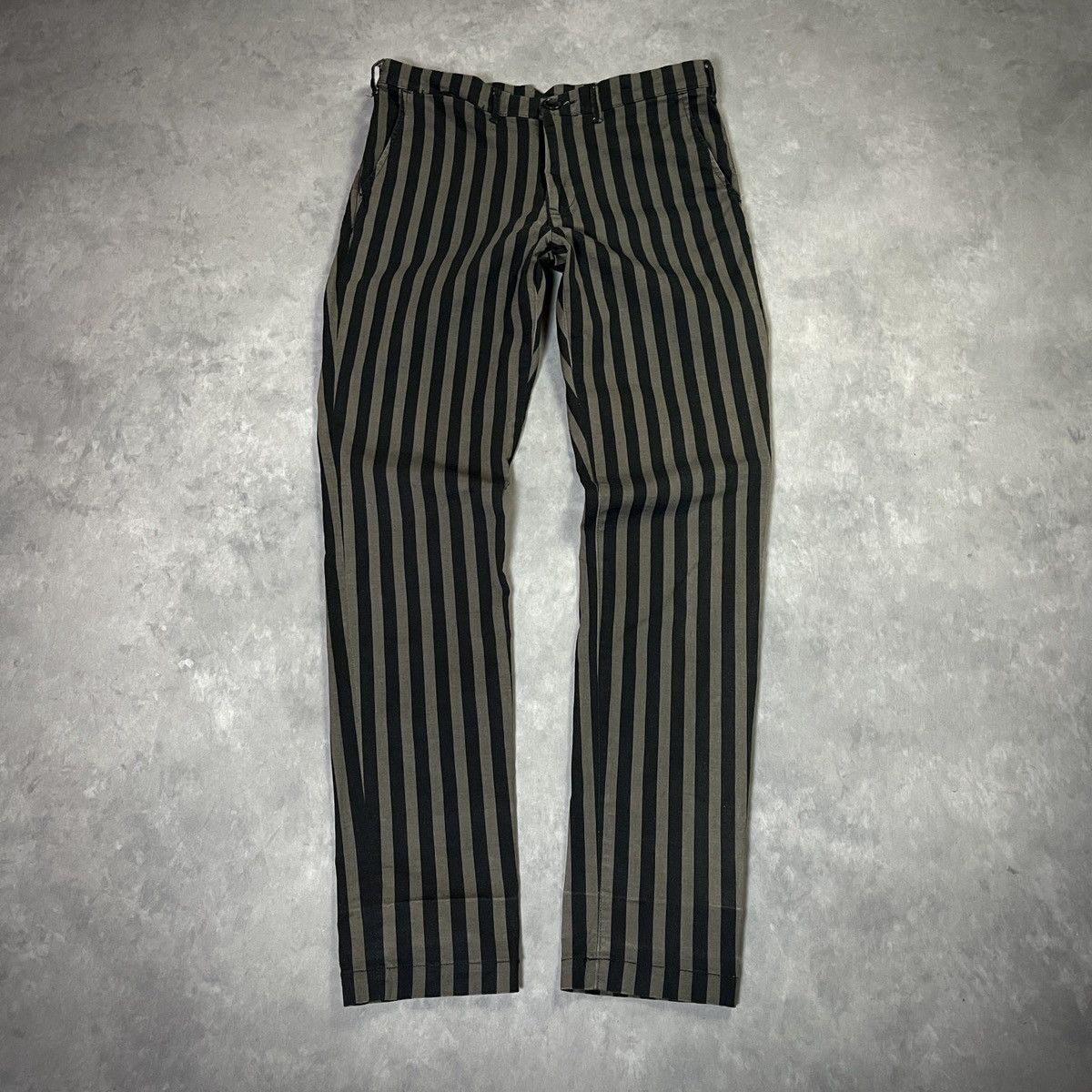 Japanese Brand 2000s D.M.G Japan Made Striped Trousers / Workwear Pants Size US 28 / EU 44 - 1 Thumbnail