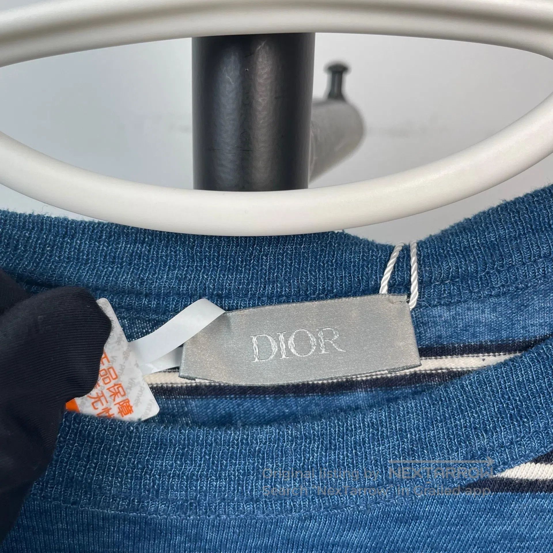 Dior Dior Blue Logo Letter Printed Striped Short Sleeve| Size US S / EU 44-46 / 1 - 4 Thumbnail