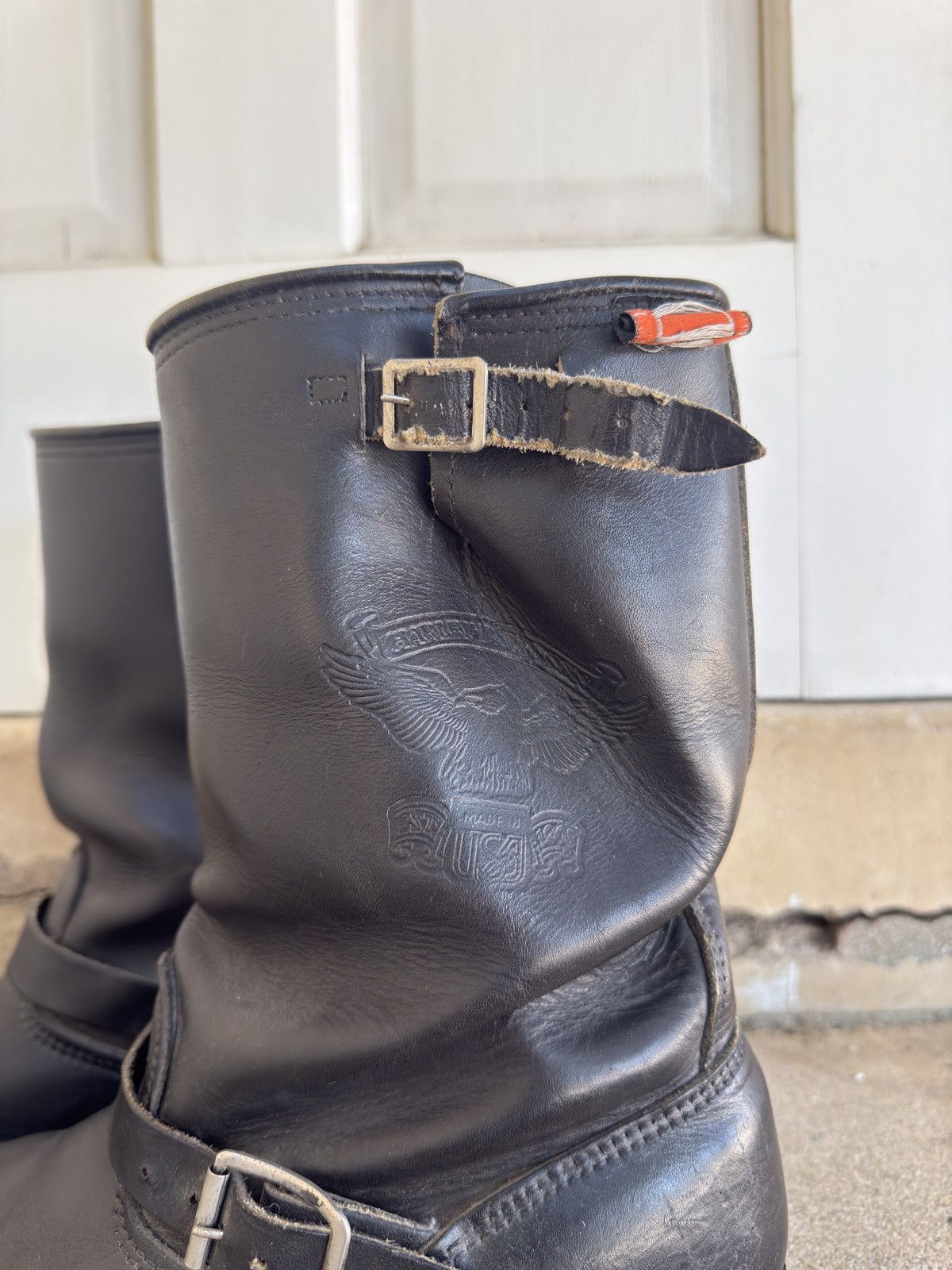 Harley Davidson Vintage Black Biker Engineer Boots Size US 9.5 / EU 42-43 - 2 Thumbnail