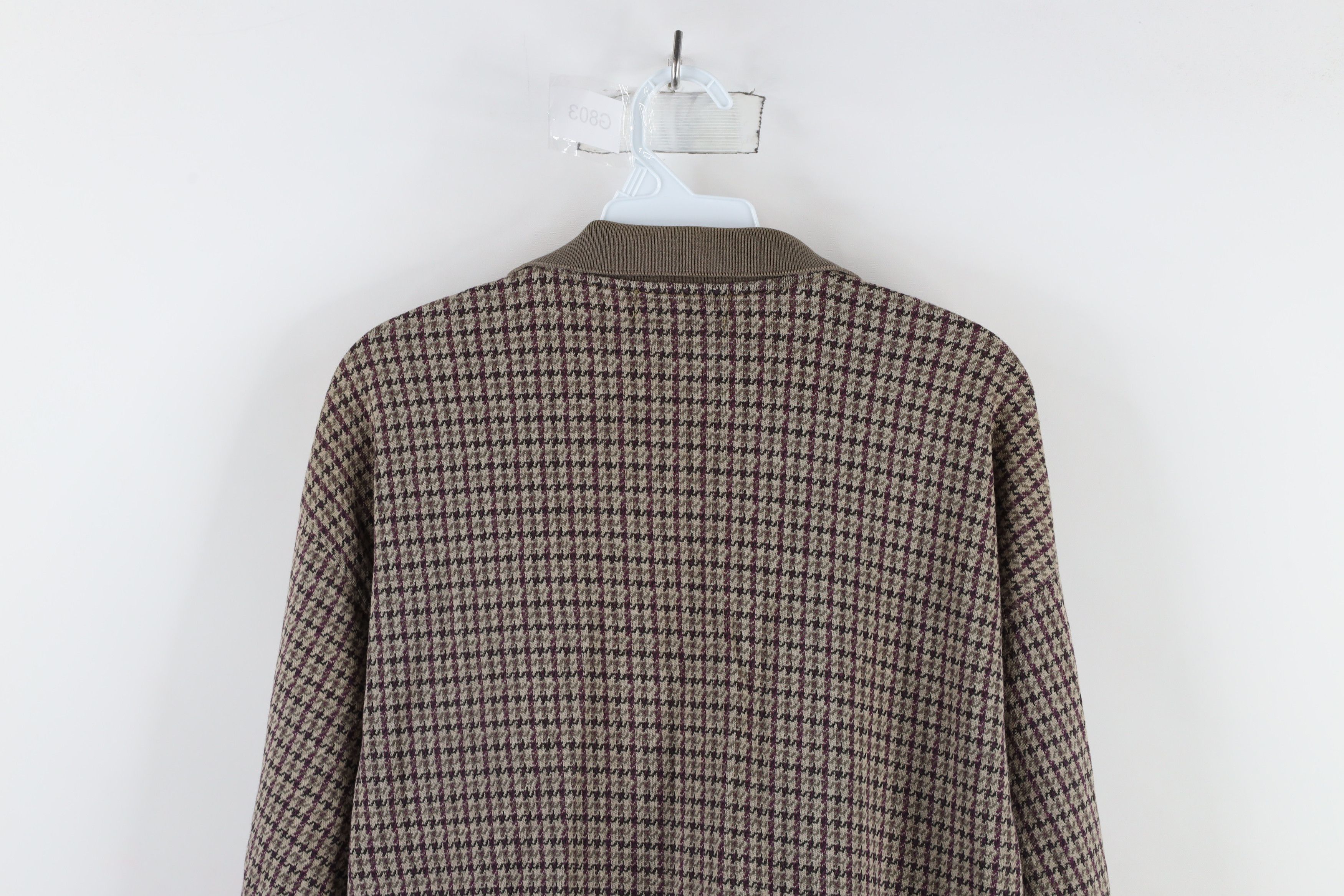 Eddie Bauer × Vintage Vintage 90s Eddie Bauer Houndstooth Long Sleeve Rugby Polo Size US L / EU 52-54 / 3 - 11 Thumbnail