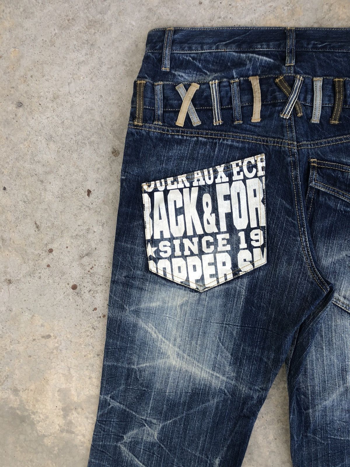 Hysteric Glamour Japanese Back & Forth Double Waist Distressed Jeans Size US 33 - 11 Thumbnail
