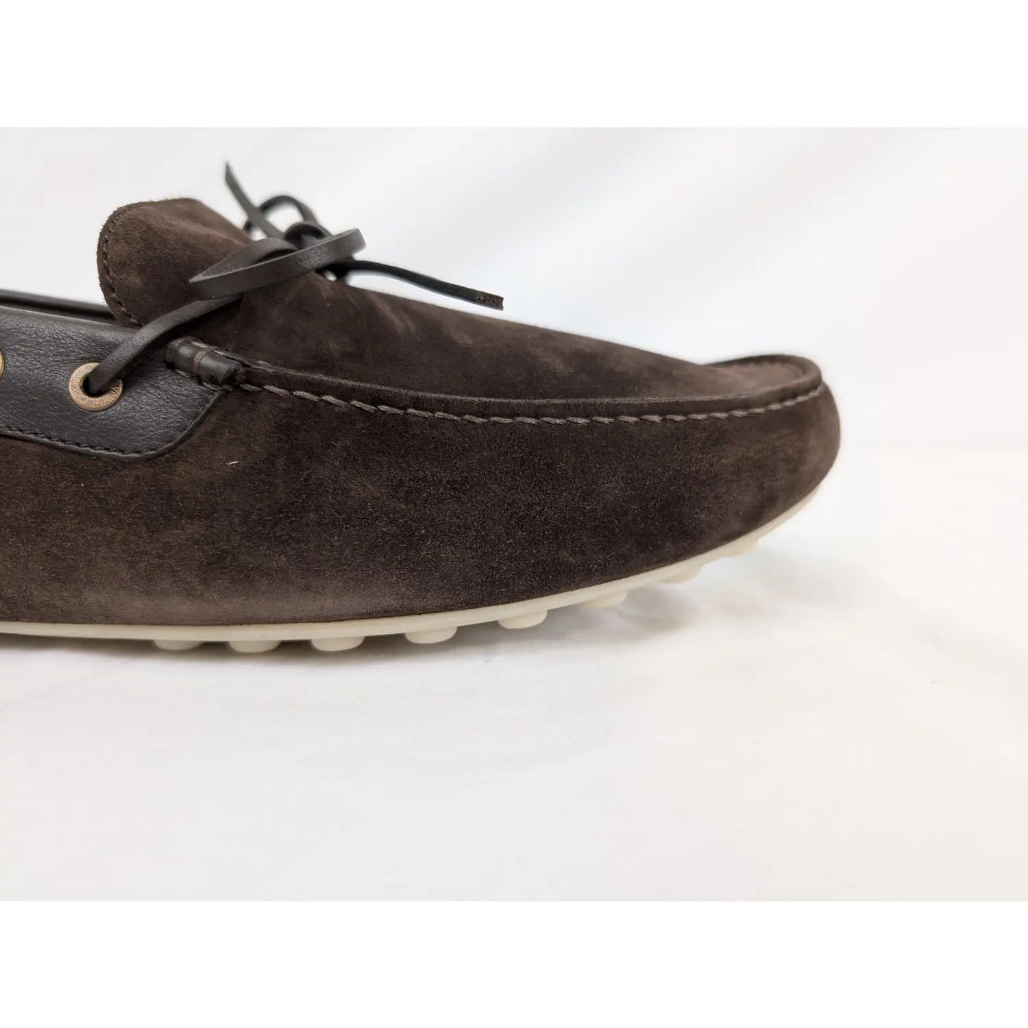 Loro Piana o1srvl11e0825 Dot Sole Walk Suede Loafers in Chocolate Brown Size US 12 / EU 45 - 4 Thumbnail