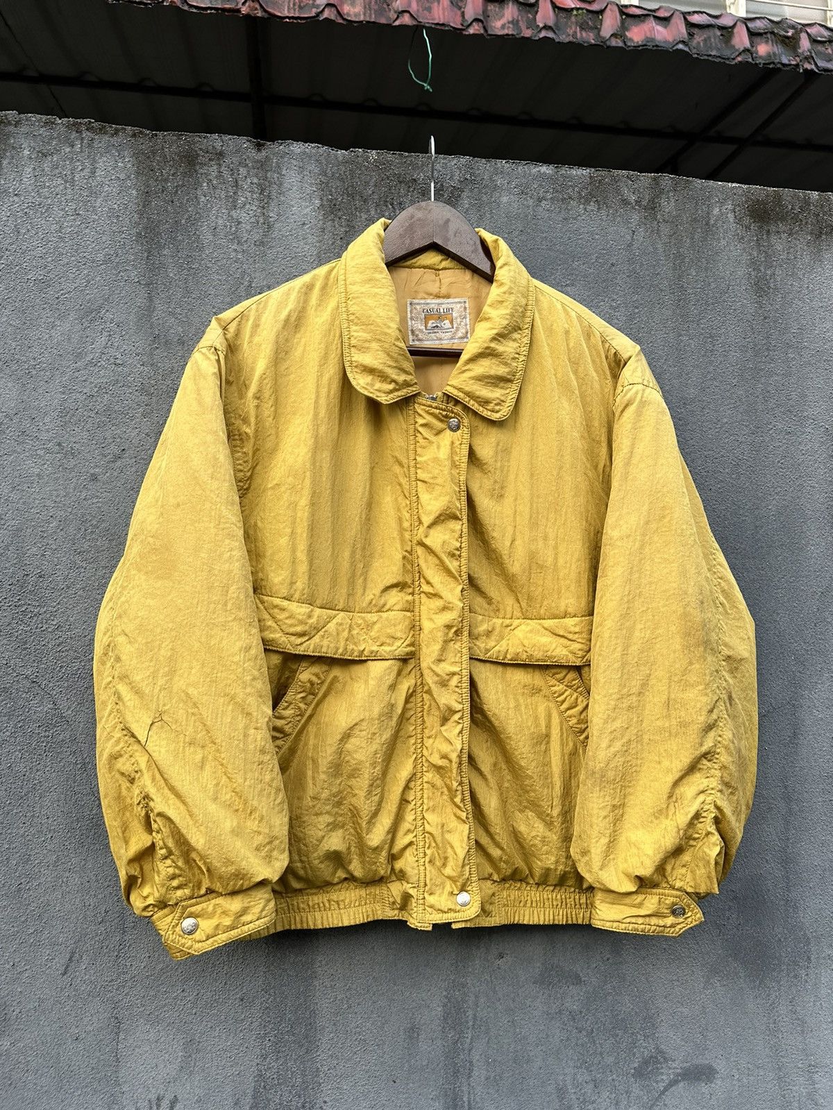 Vintage 👹Vintage Casual Life Multi Pocket Yellow Bomber Jacket Size US S / EU 44-46 / 1 - 3 Thumbnail