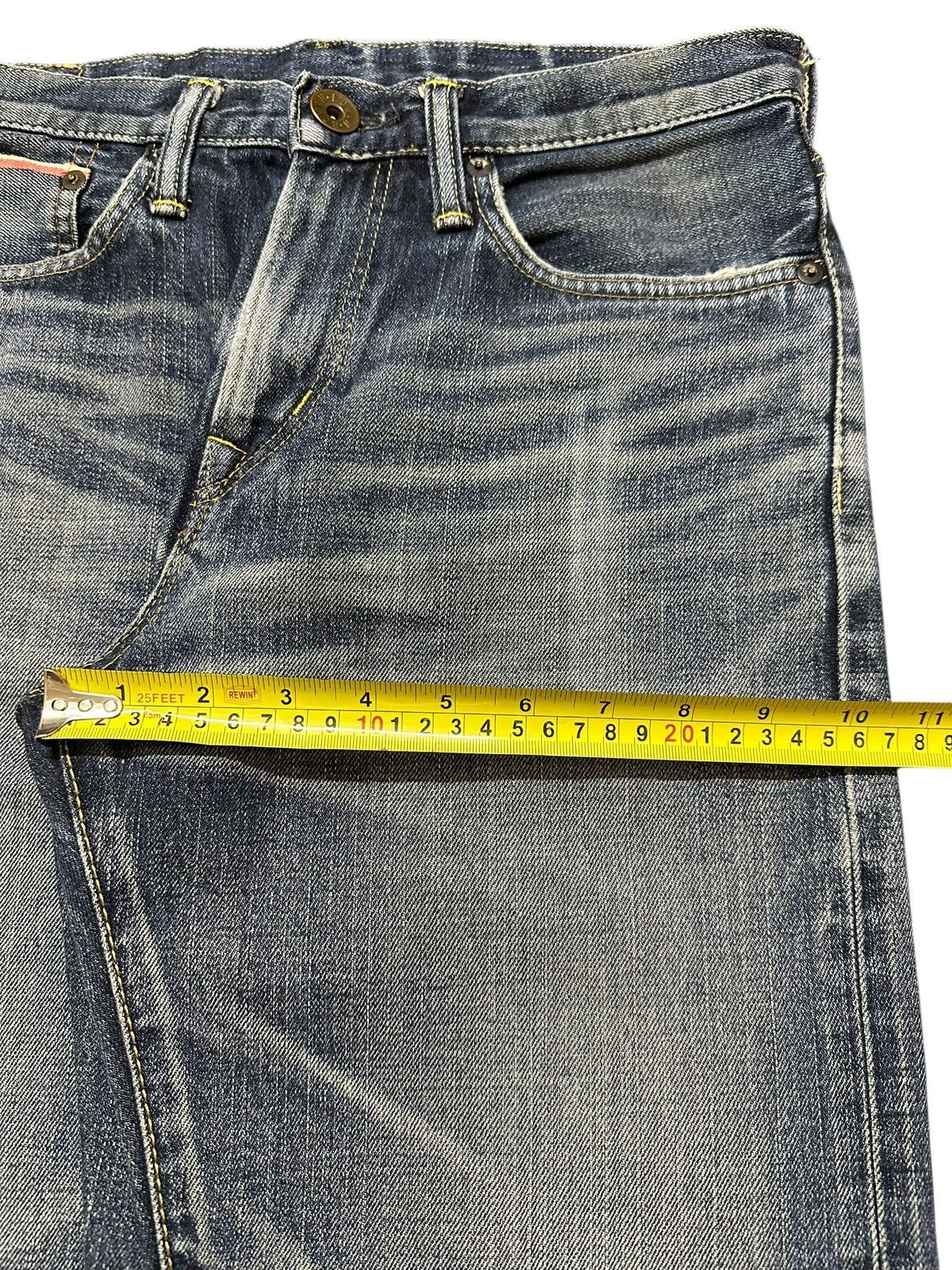 Edwin Vintage Edwin 505zx Selvedge Faded Wash Distress Style Jeans Size US 30 / EU 46 - 15 Thumbnail