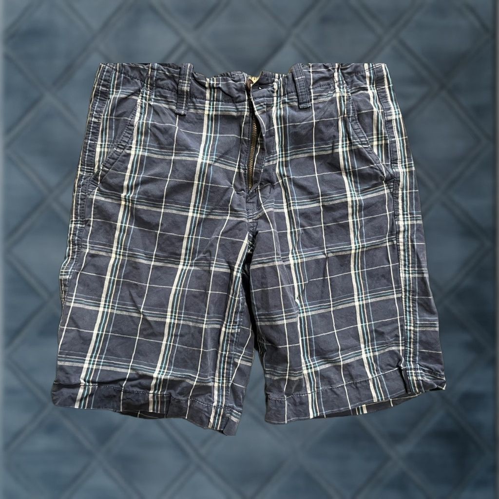 American Eagle Outfitters American Eagle Shorts Mens 31 Blue Plaid Bermuda Casual Outdoor 90s Size US 31 - 1 Thumbnail