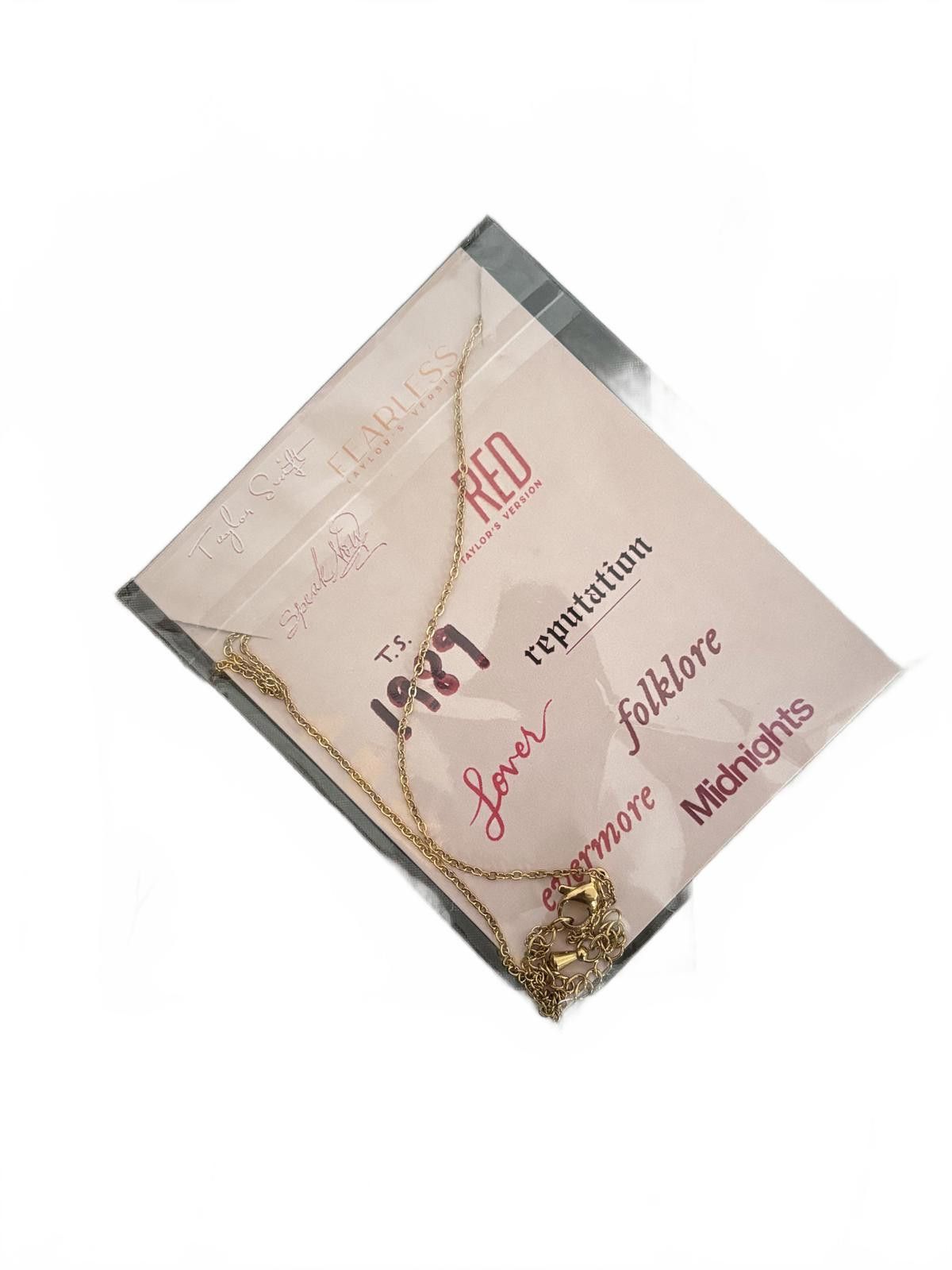 Designer NWT Taylor Swift Swiftie Forever Gold Necklace Size ONE SIZE - 3 Thumbnail