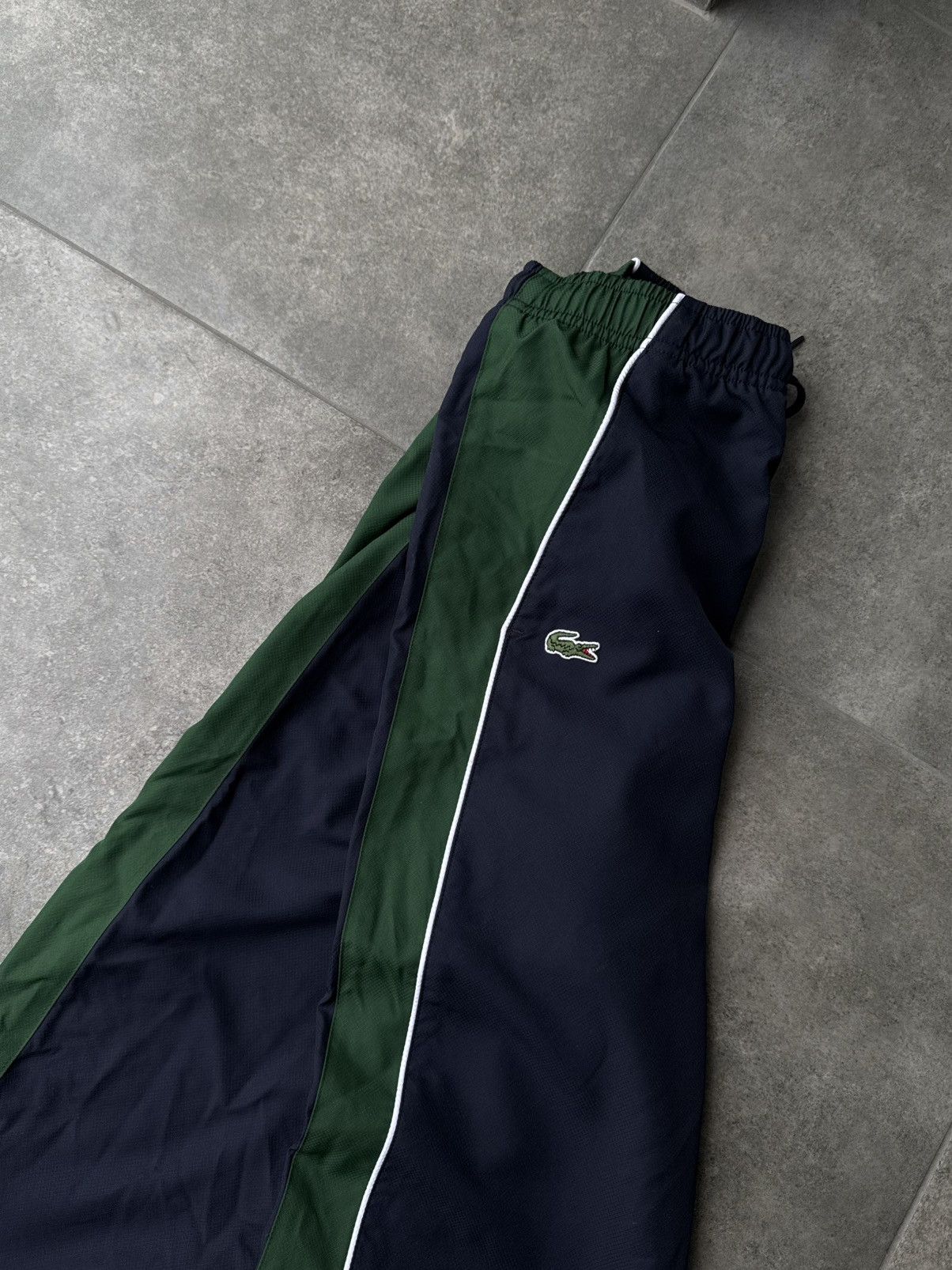 Lacoste Vintage Nylon Lacoste Track Pants Drill Mini Logo Y2K Size US 30 / EU 46 - 3 Thumbnail
