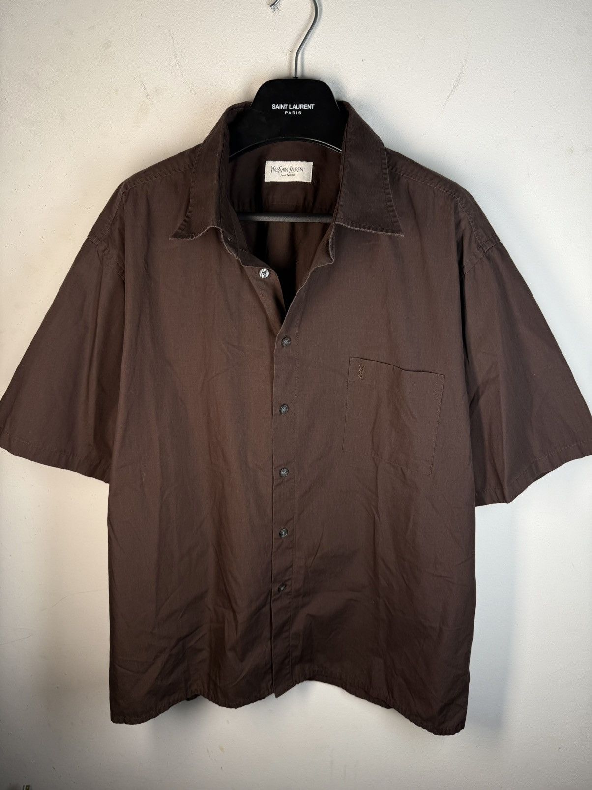 Yves Saint Laurent Brown YSL Shirt Summer Chocolate Size US XXL / EU 58 / 5 - 1 Thumbnail
