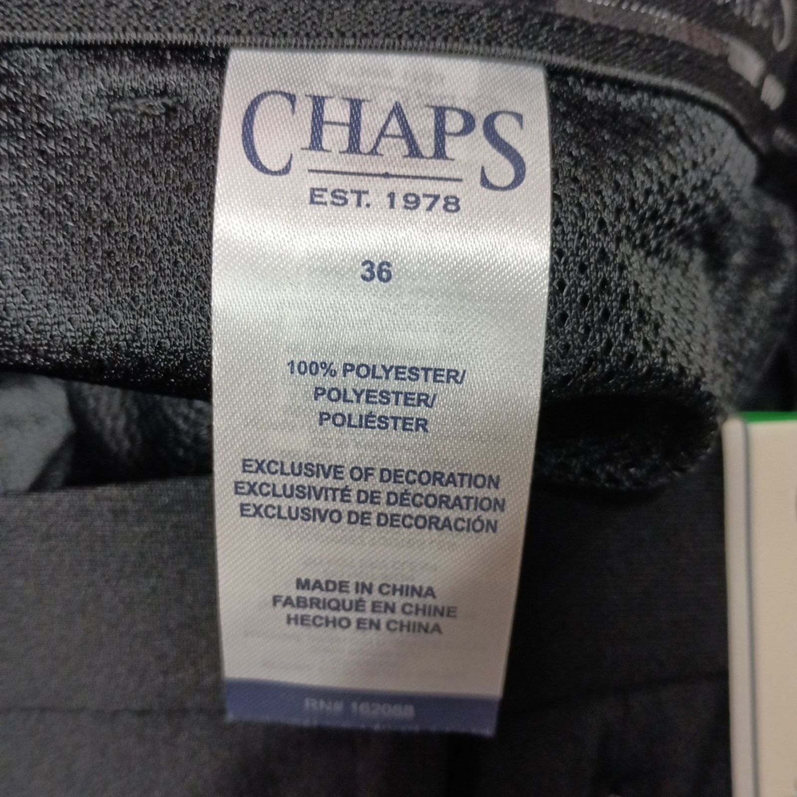 Chaps Chaps Golf Slim Fit Pants Mens 36x32 Black Stretch Waistband Size US 36 / EU 52 - 5 Thumbnail